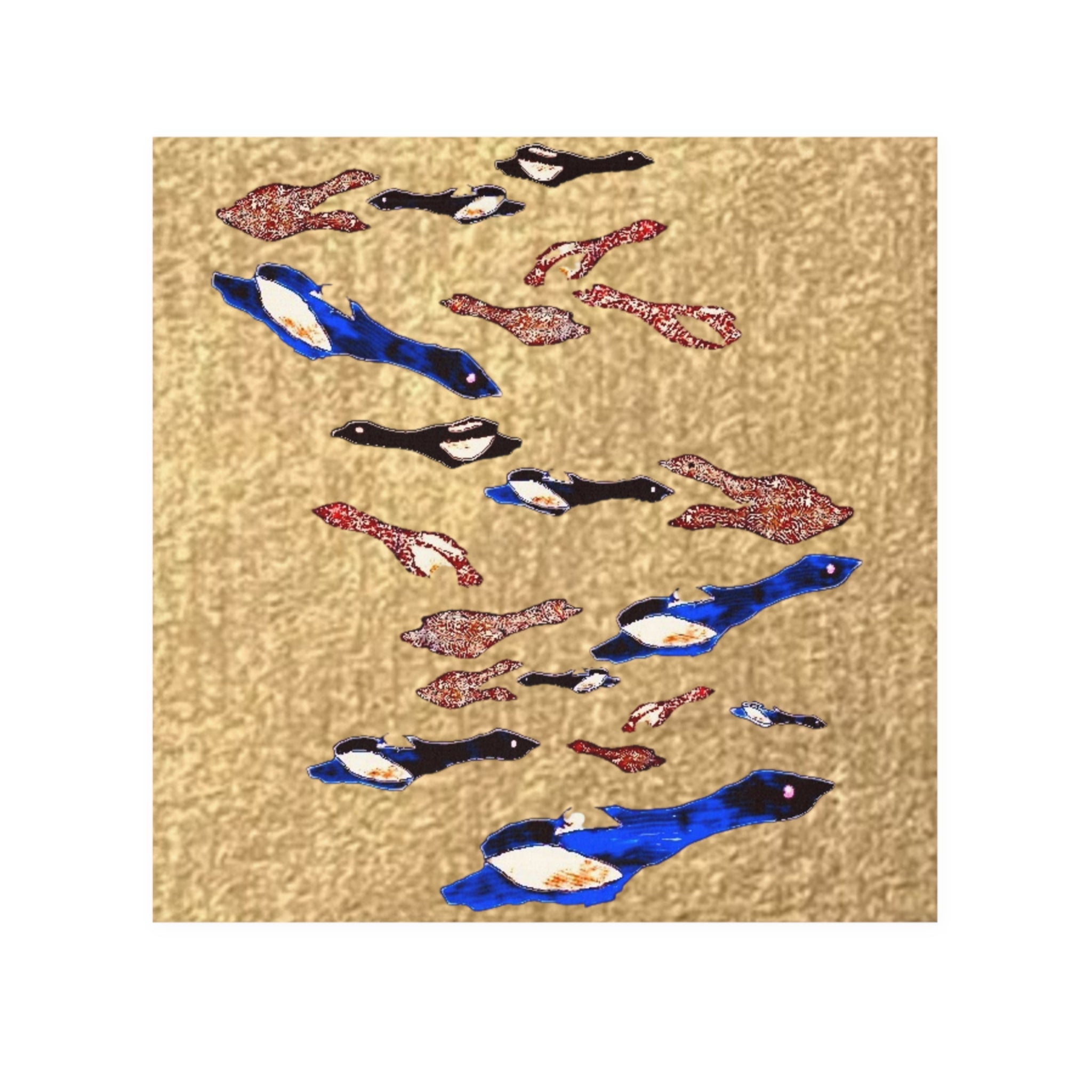 "Fly Me To The Moon" Penguin School Face Towel — Cute Penguin Pattern Microfiber Face Towel