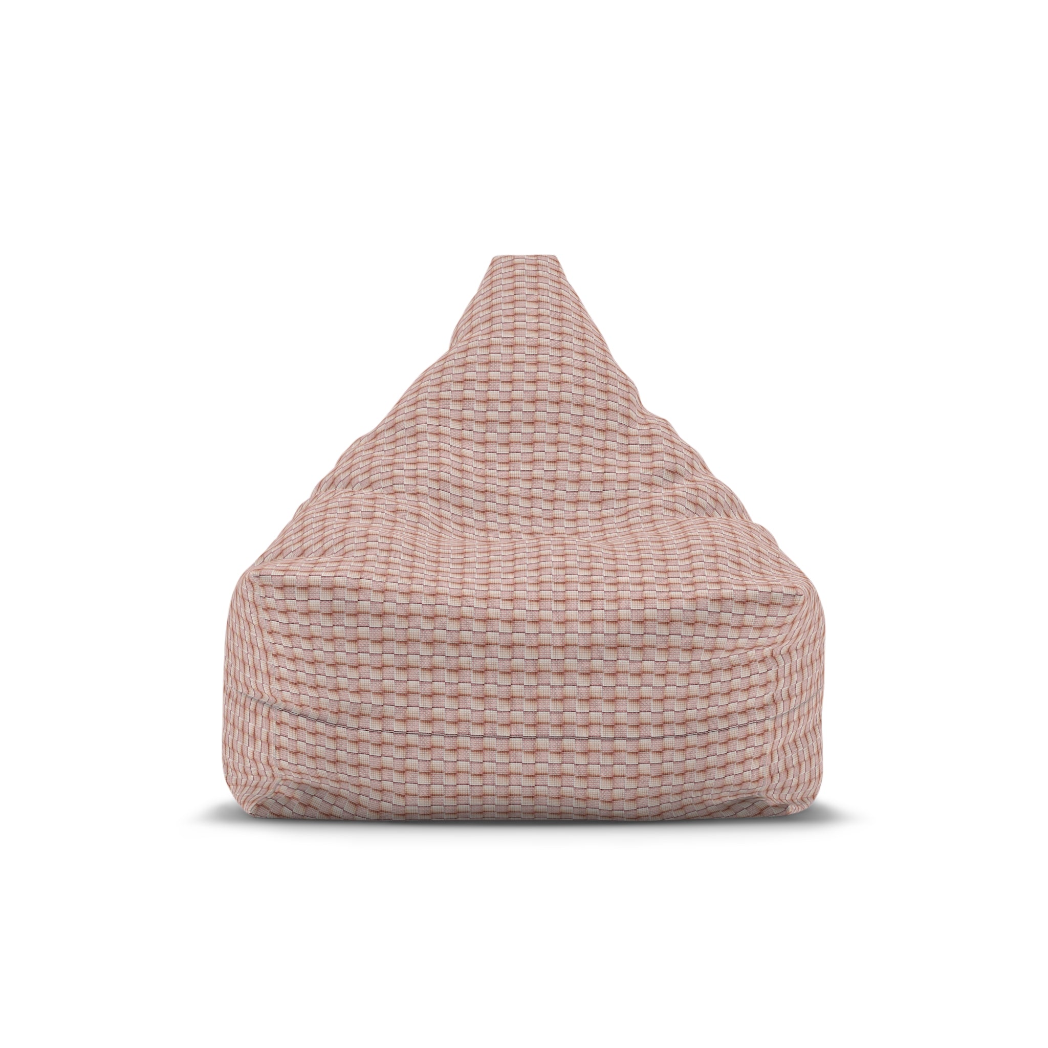 "Grandma Rose" Knitted Pink Blush Bean Bag Cover – Cozy Textured Chair Slipcover