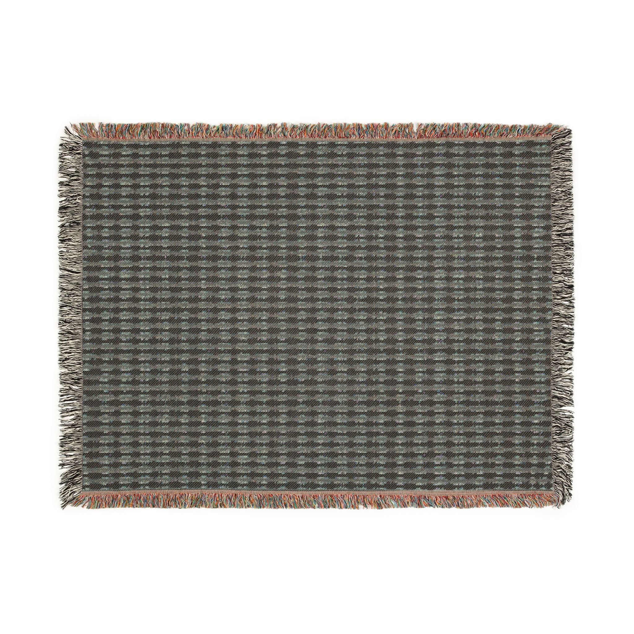 "Mississippi Morning" Brown and Beige Striped Textile Woven Blanket — Cozy Neutral Throw with Fringe (Indoor/Outdoor)