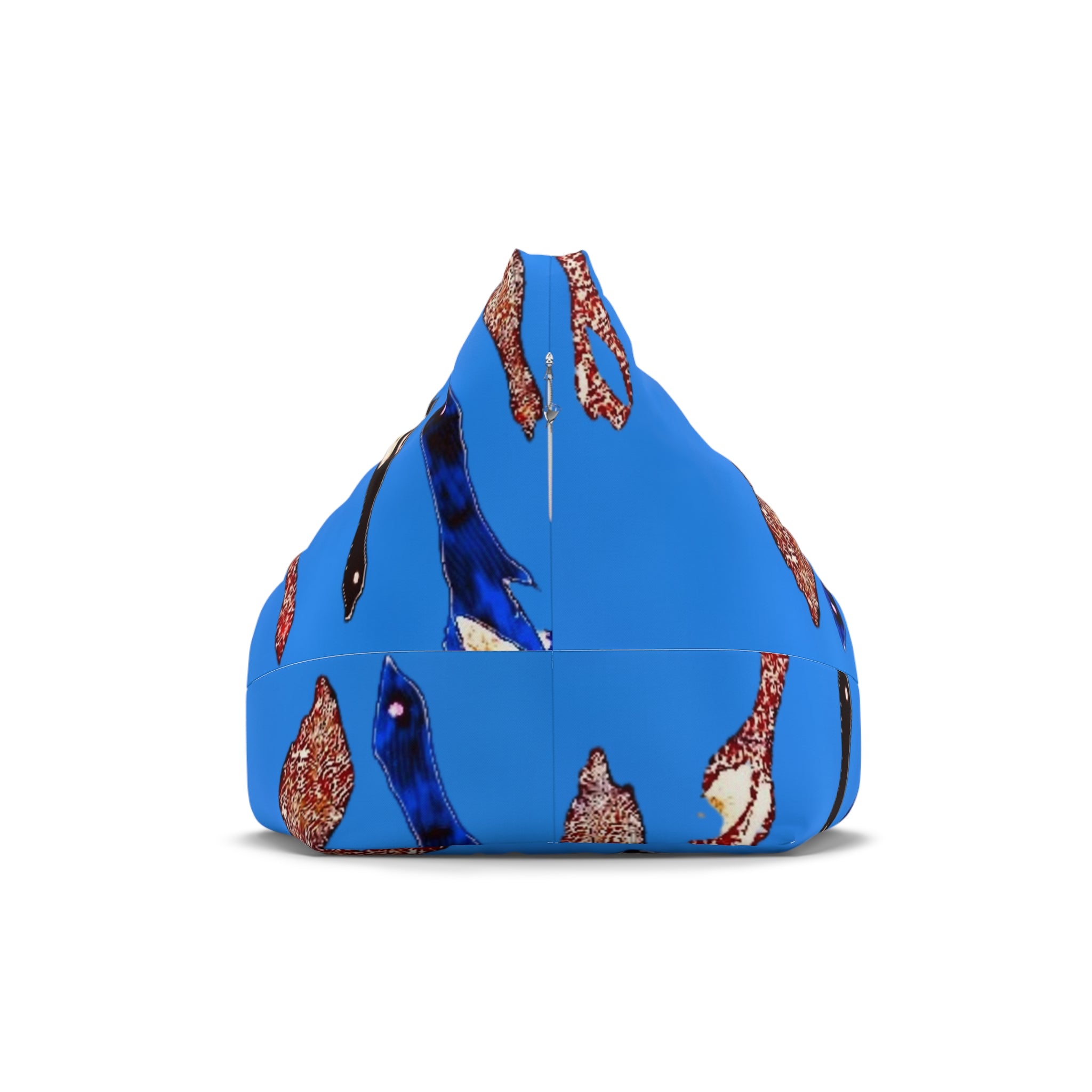 "Fly Me to the Moon" Bean Bag Cover — Blue Pattern Slipcover for Kids Room & Nursery