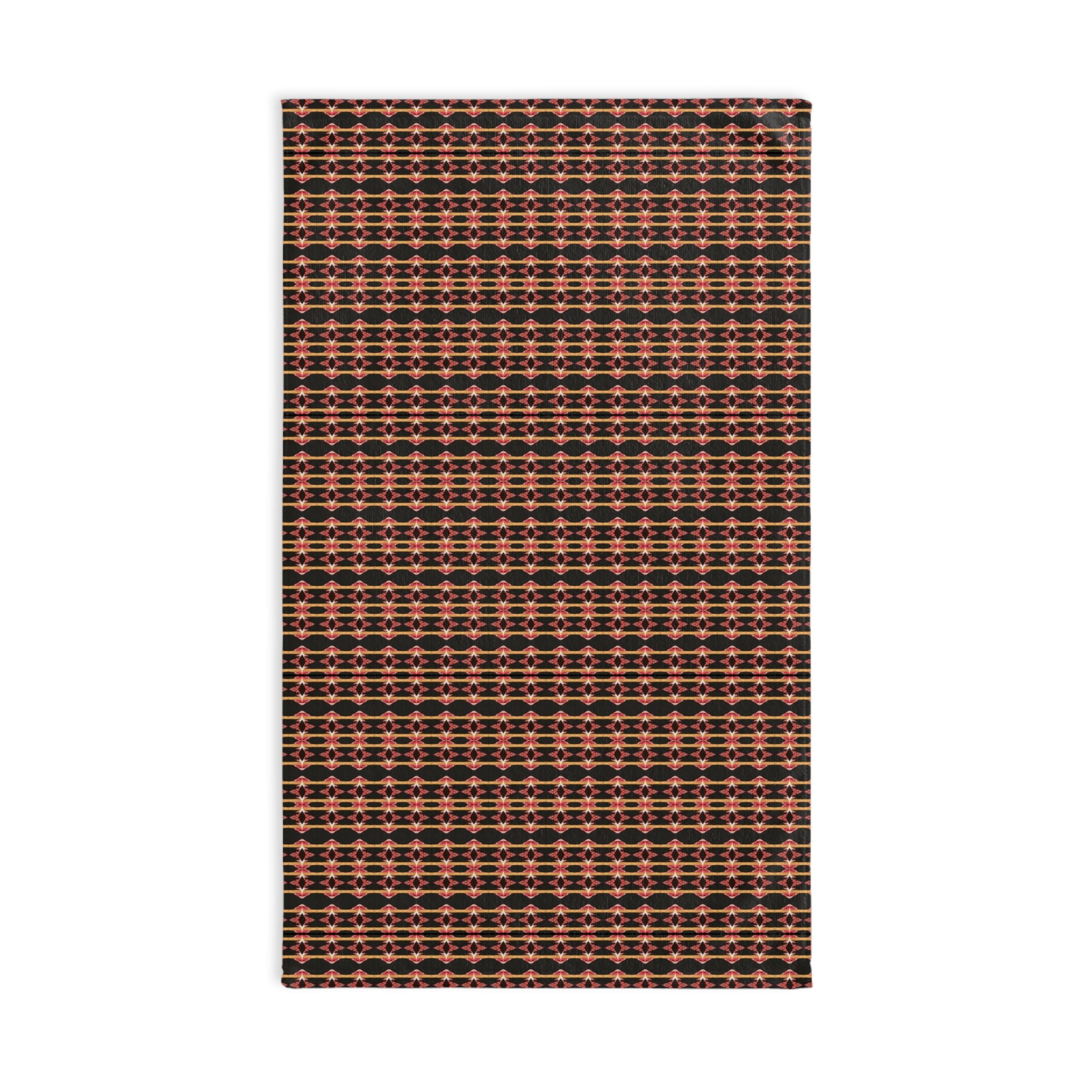 "Native America Now" Copper Plaid Hand Towel - Rustic Geometric Kitchen & Bath Accent