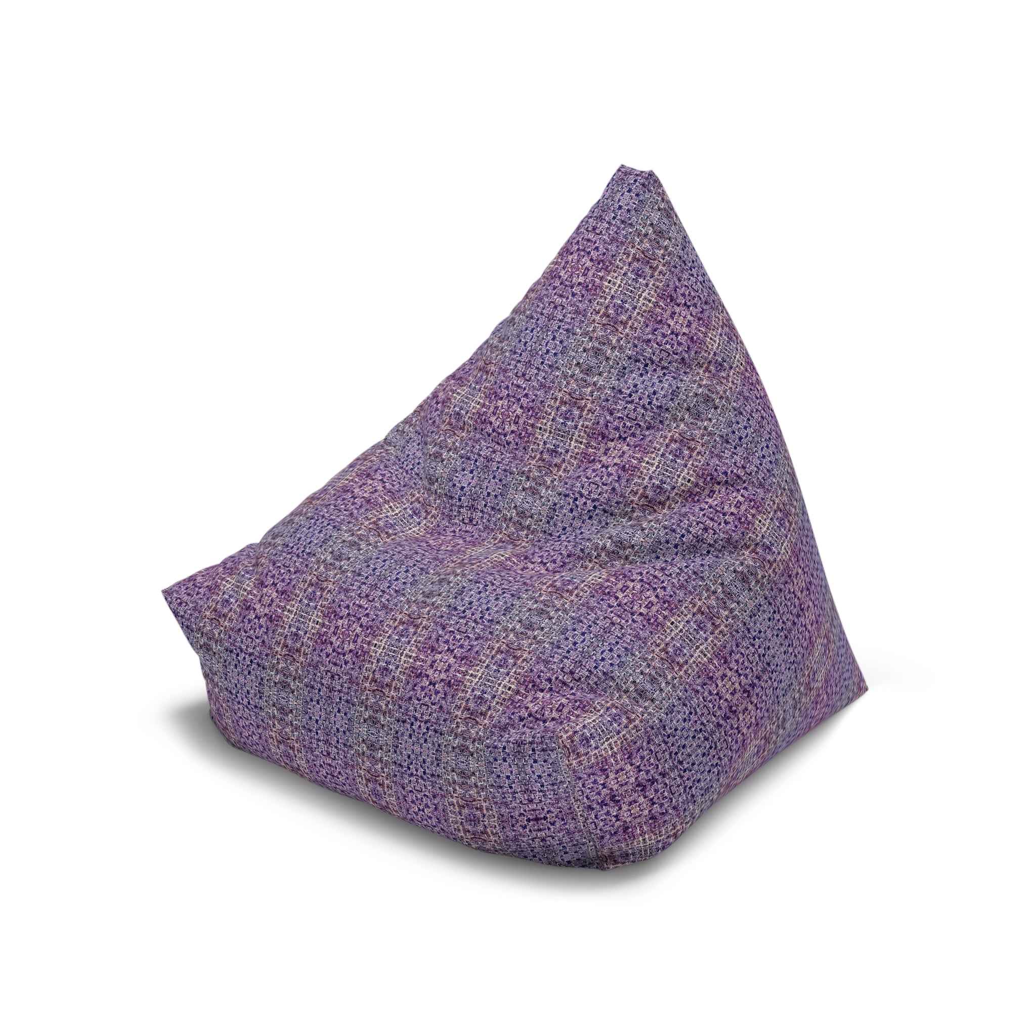 "Pauline, My Love" Boho Purple Woven Texture Bean Bag Cover – Cozy Accent Slipcover for Living Room & Kids’ Rooms