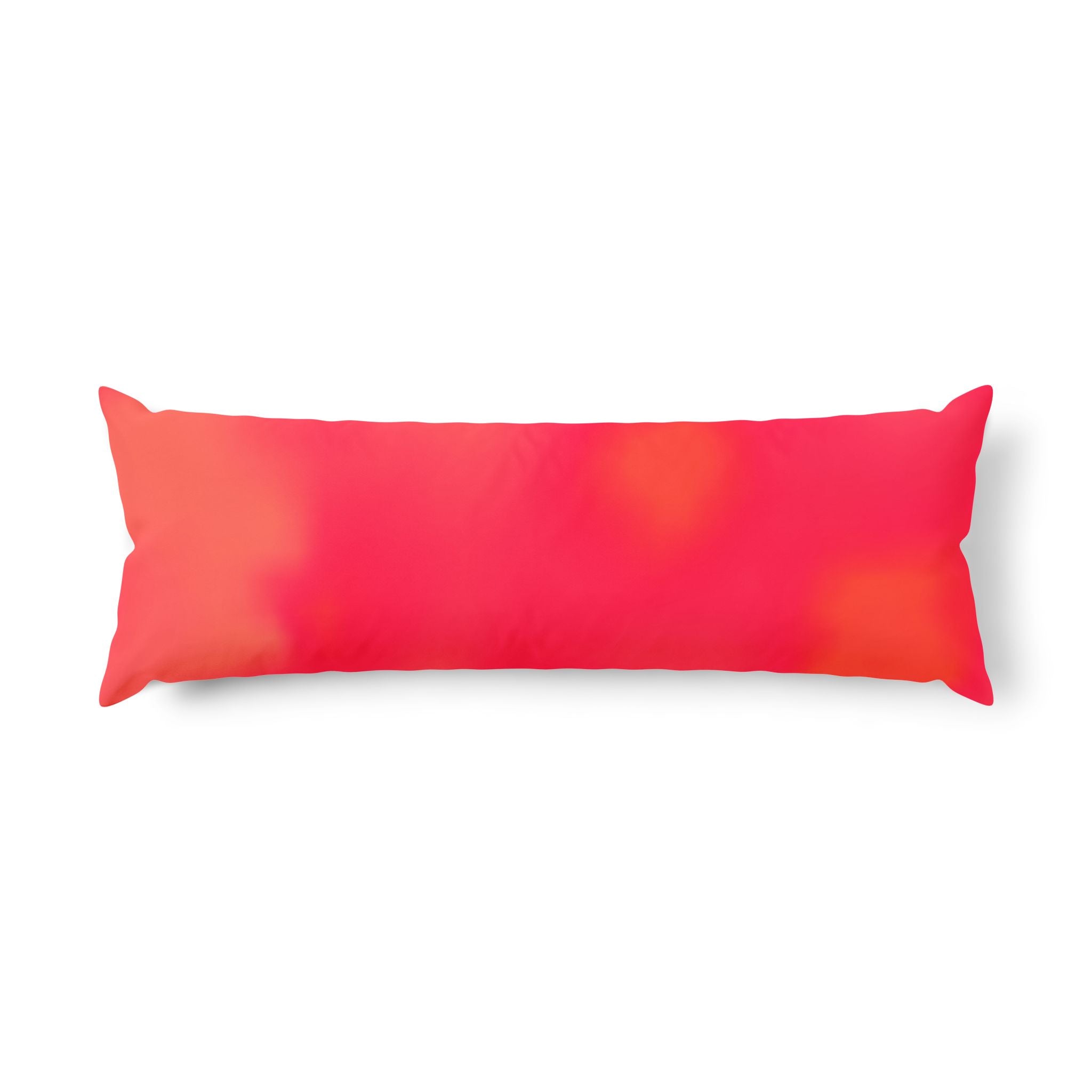 "The Skies Will Break For You, My Friend" Sunset Gradient Body Pillow — Vibrant Pink & Coral Lumbar Cushion