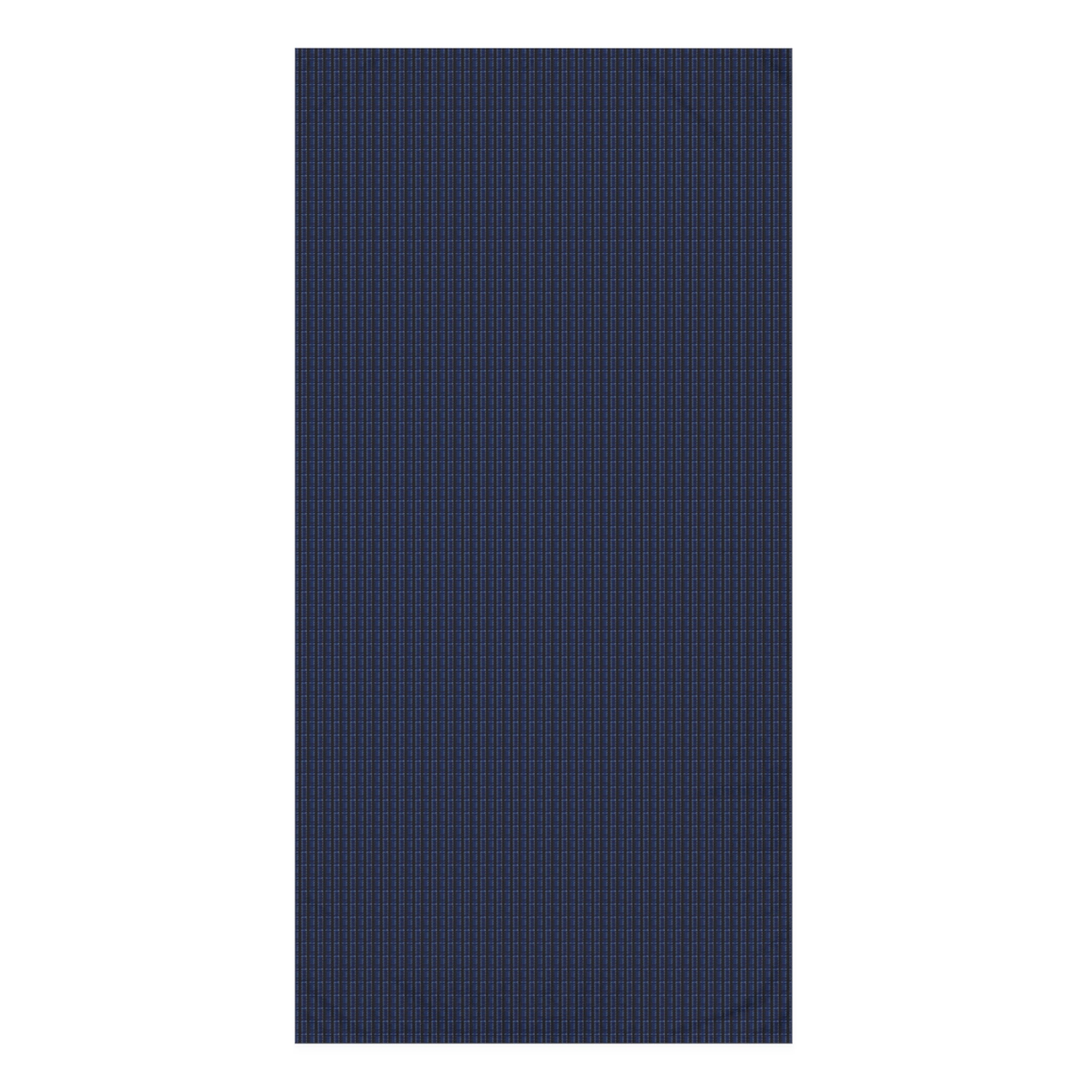 "Mississippi Midnight: Lovely Banjo Blues" Navy Grid Cotton Towel — Lightweight Check Beach & Bath Towel