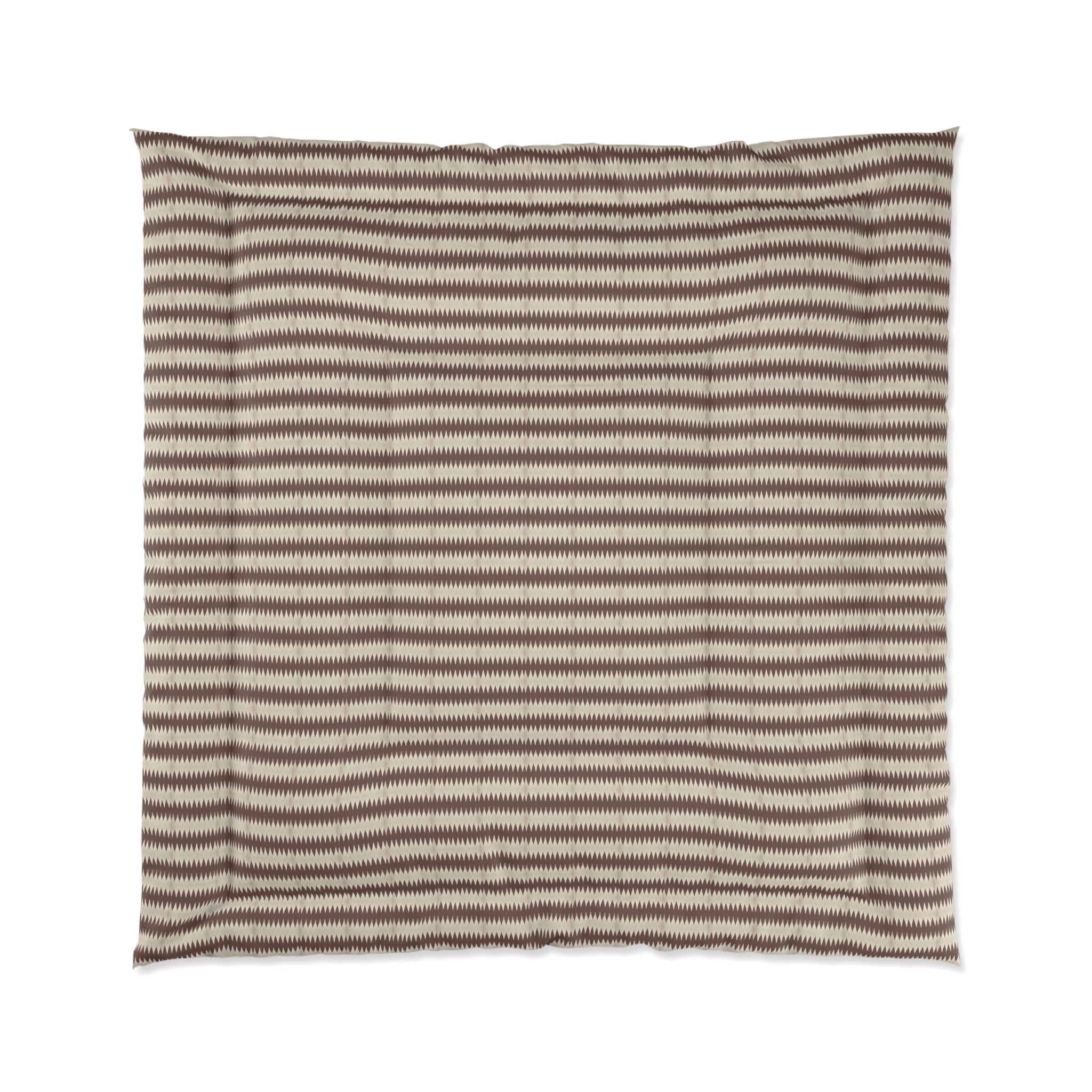 “Mississippi Morning” Brown Striped Comforter - Cozy Neutral Bedspread
