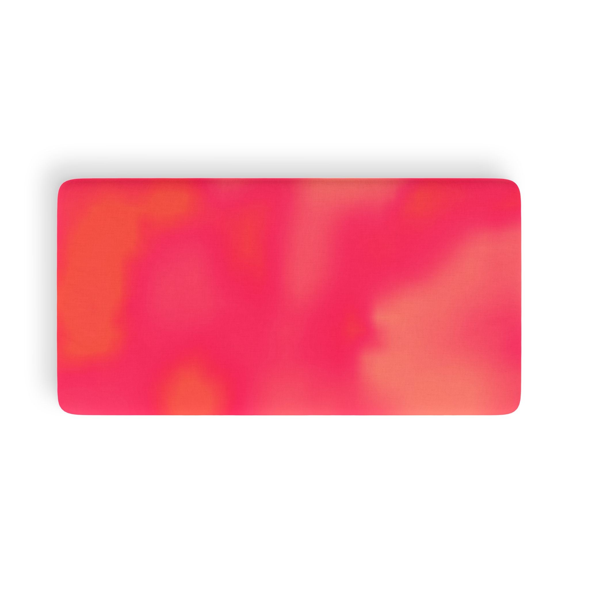 "The Skies Will Break For You, My Friend" Vibrant Coral Watercolor Fitted Sheet