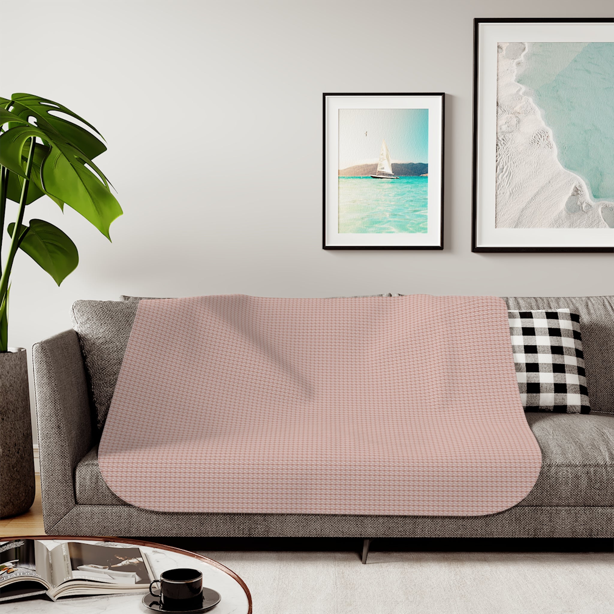"Grandma Rose" Plush Sherpa Blanket - Cozy Reversible Throw for Home & Travel