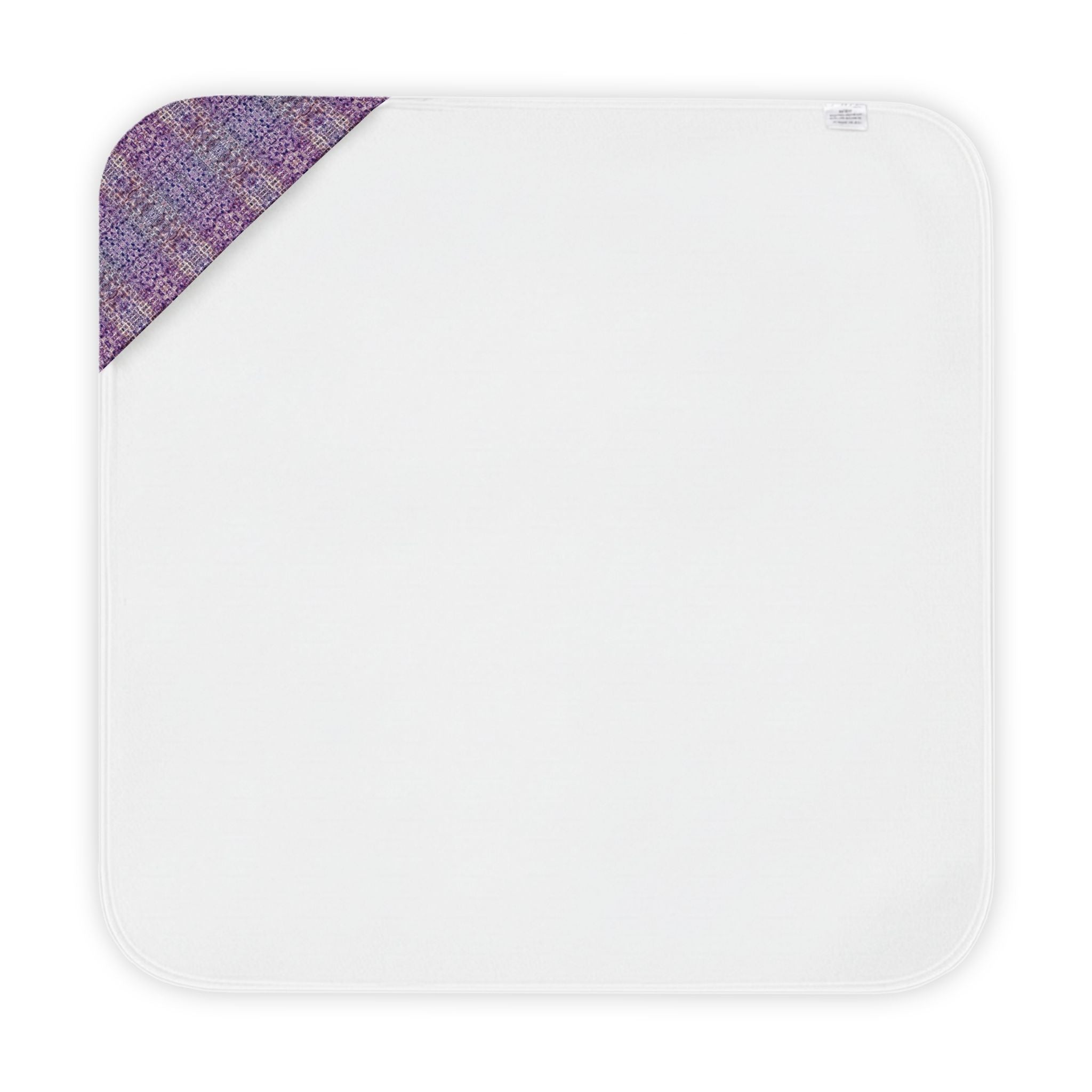"Pauline, My Love" Hooded Baby Towel — Purple Mosaic Hooded Bath Wrap for Infants