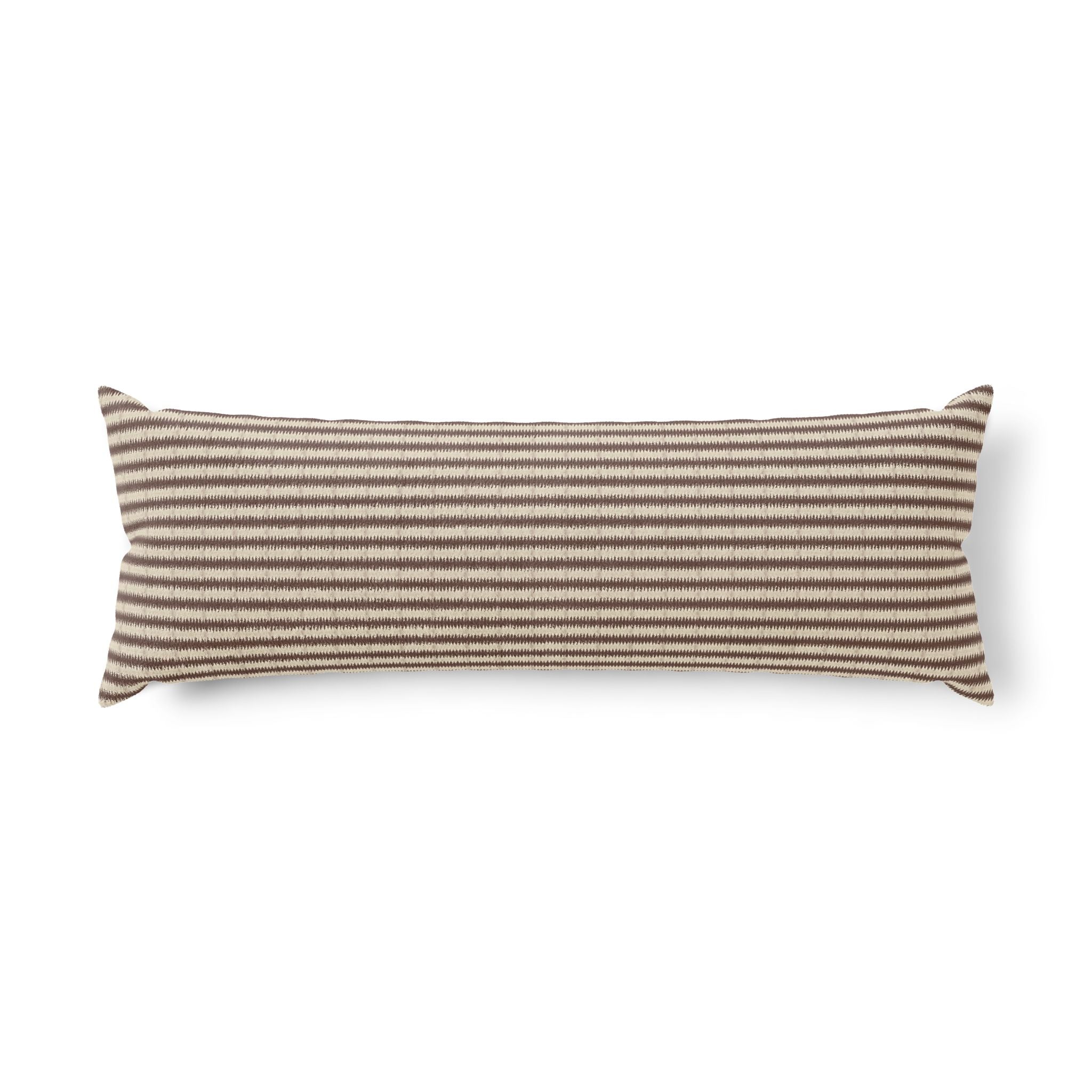 "Mississippi Morning" Striped Neutral Body Pillow — Cozy Brown Beige Lumbar Support