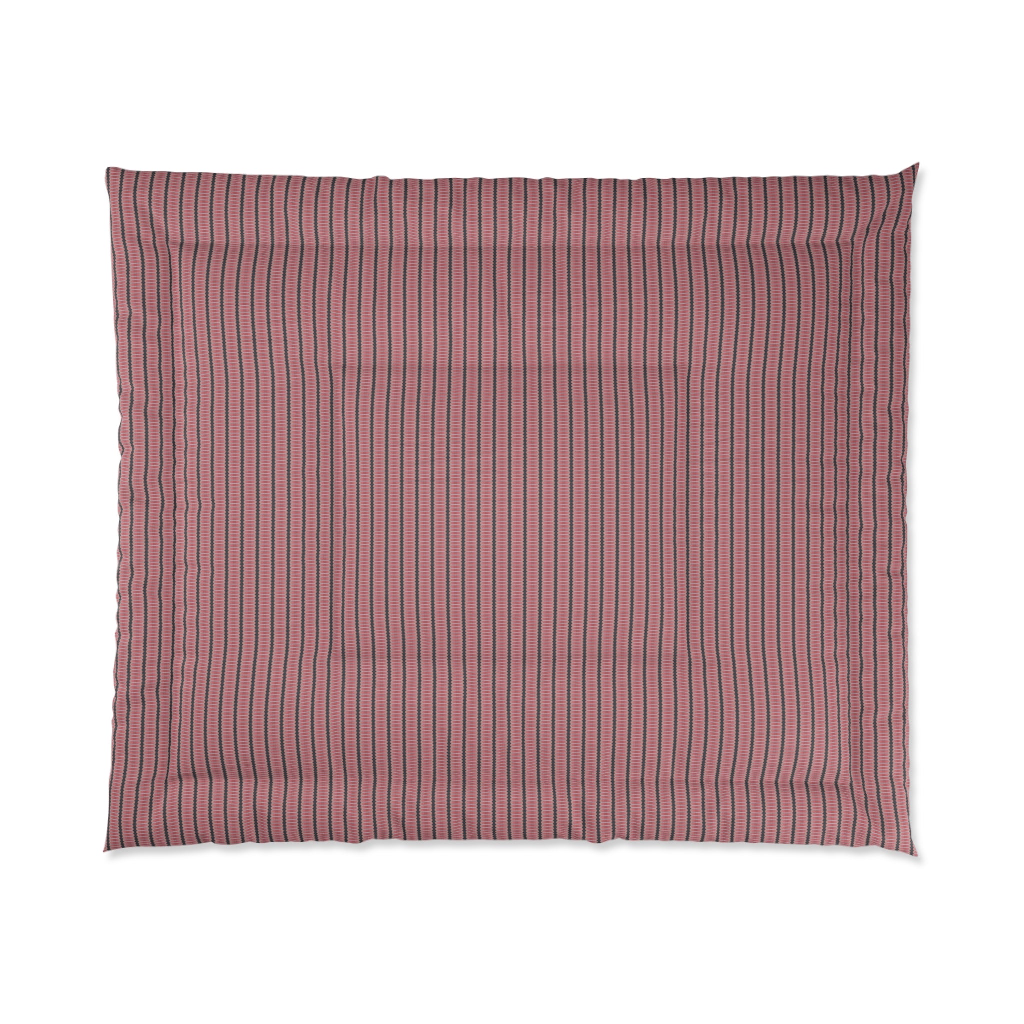 "The Nike of Samothrace" Striped Mauve Comforter – Modern Minimal Bedroom Duvet Cover