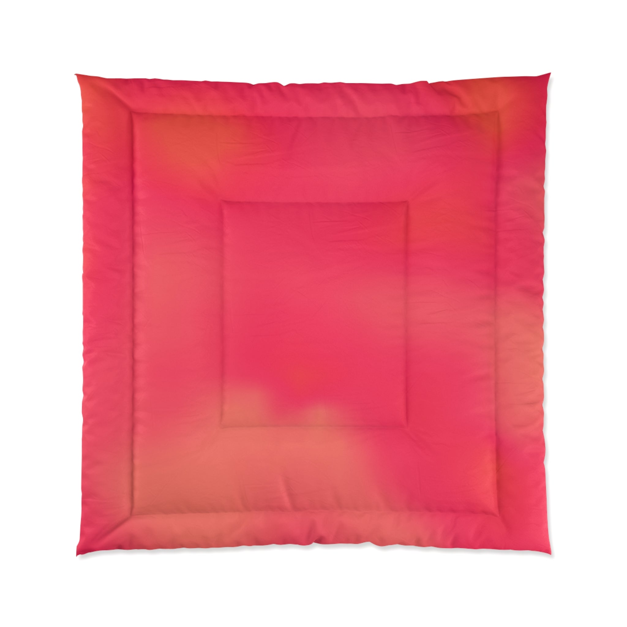 “The Skies Will Break For You, My Friend” Coral Ombre Comforter – Bright Pink Gradient Bedding