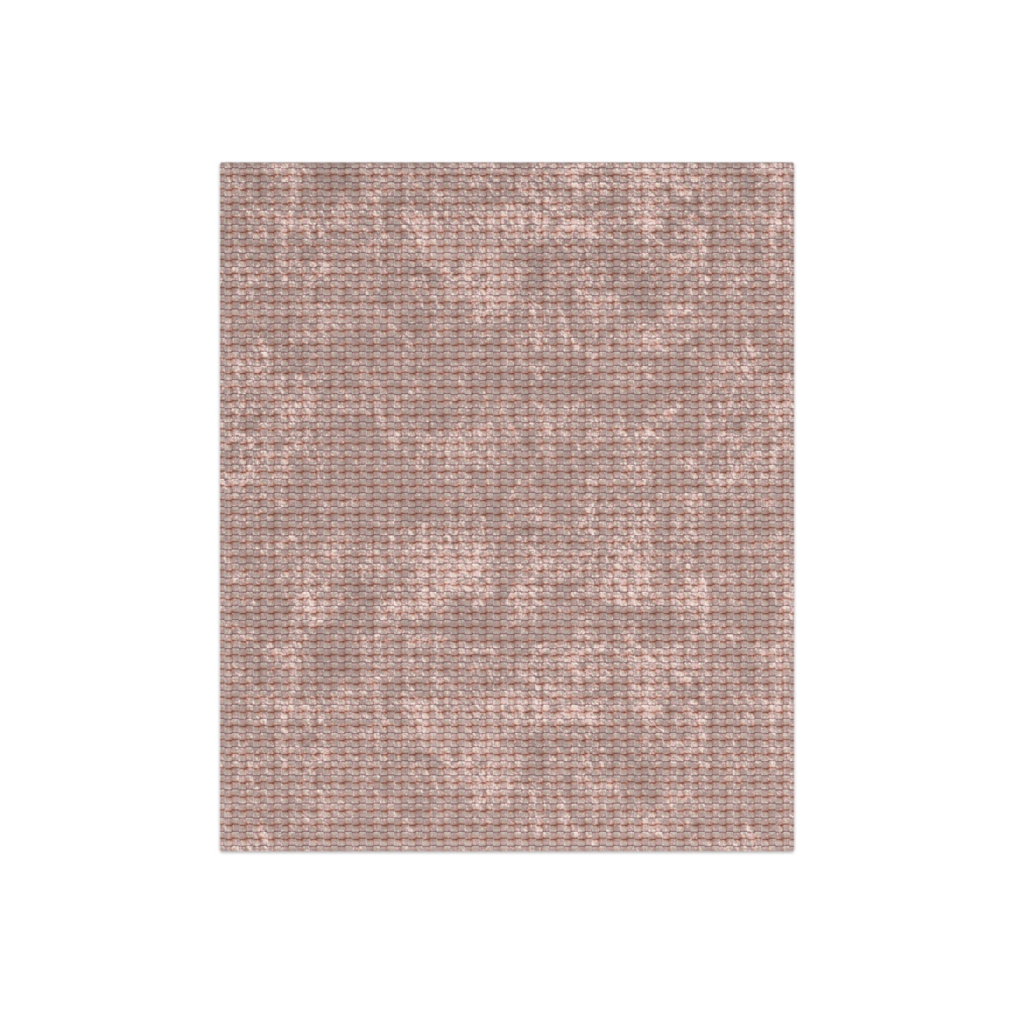 "Grandma Rose" Crushed Velvet Blanket — Luxe Rose Gold and Light Pink Textured Throw for Cozy Living