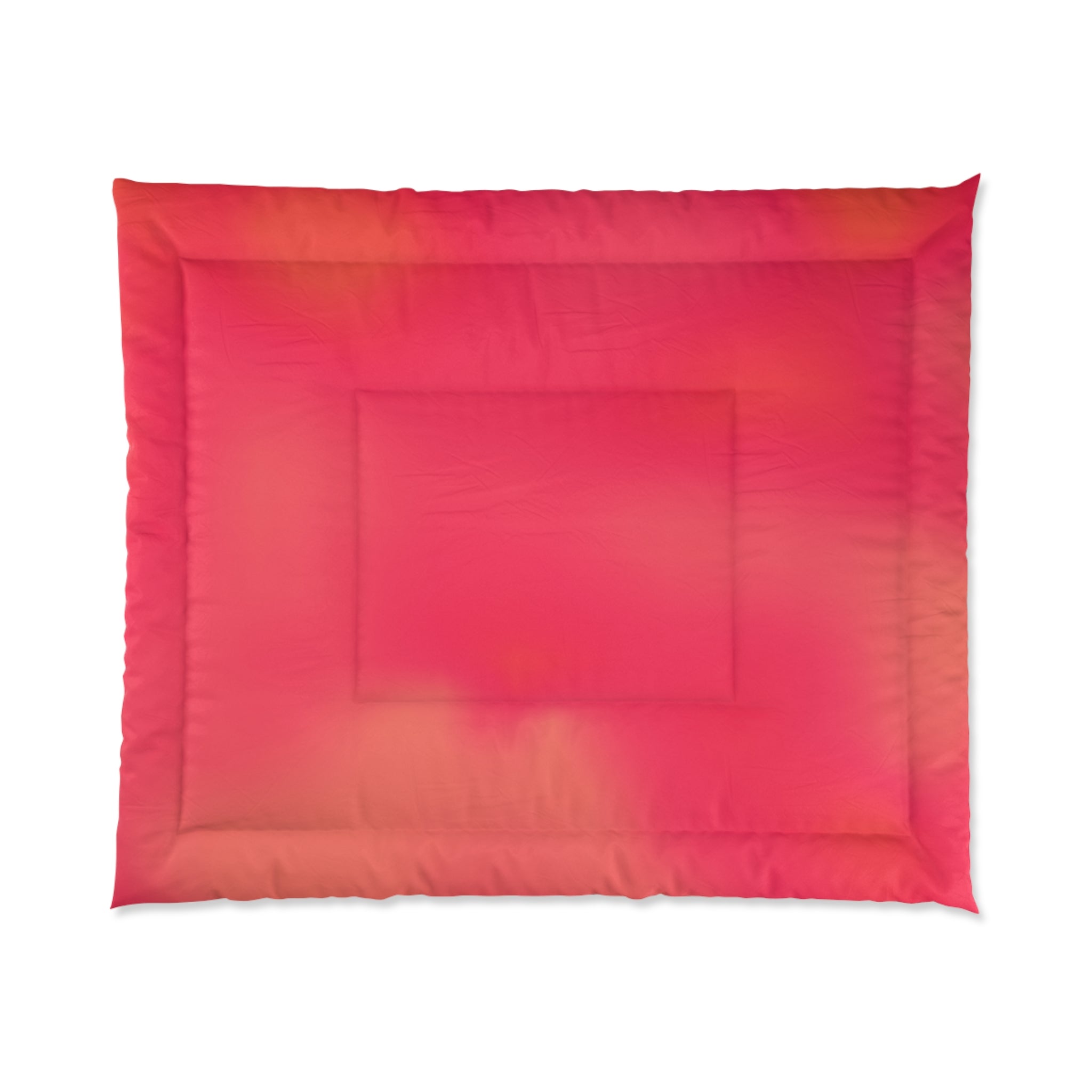 “The Skies Will Break For You, My Friend” Coral Ombre Comforter – Bright Pink Gradient Bedding
