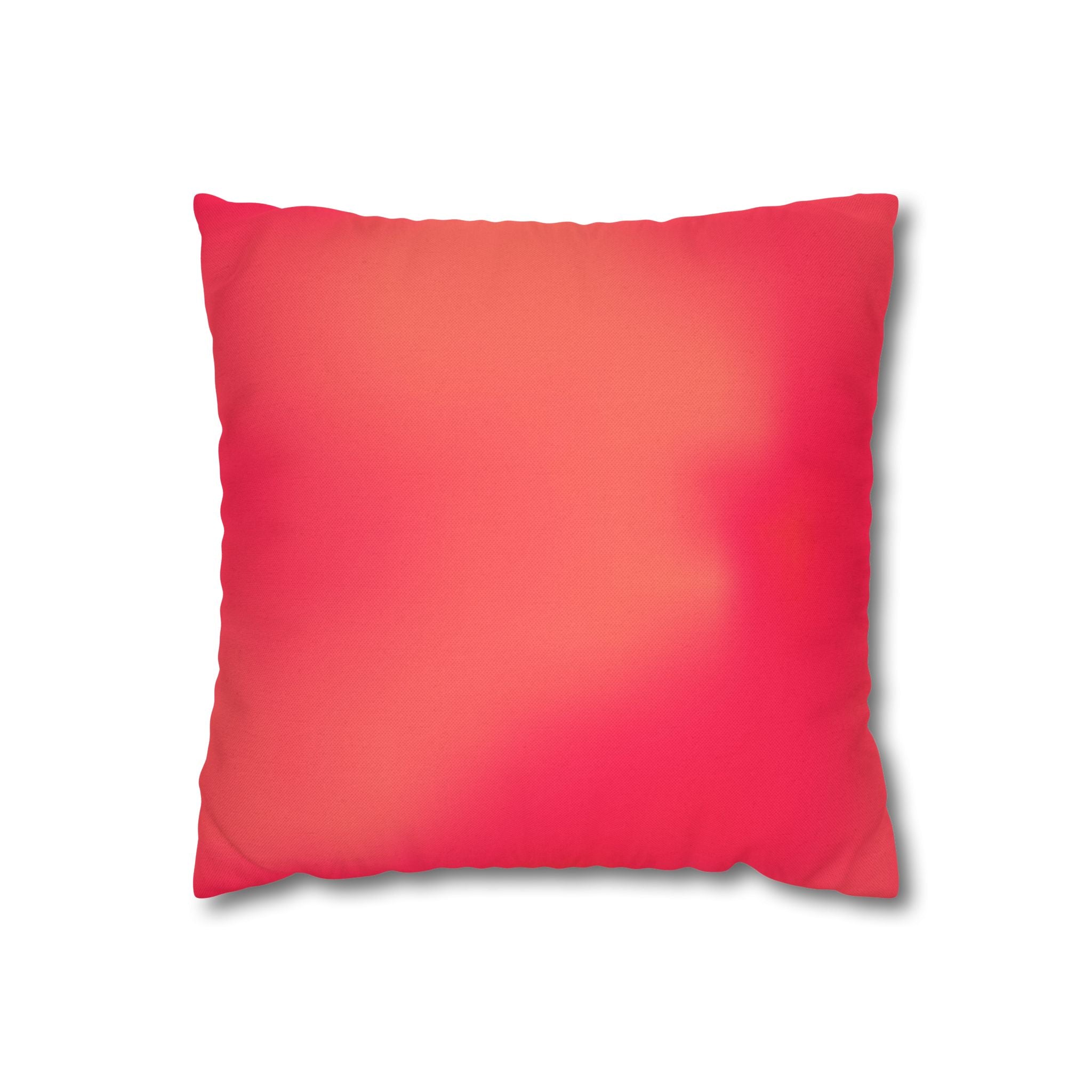 "The Skies Will Break For You, My Friend" Gradient Coral Square Pillowcase — Soft Spun Polyester Decorative Throw Pillow Cover