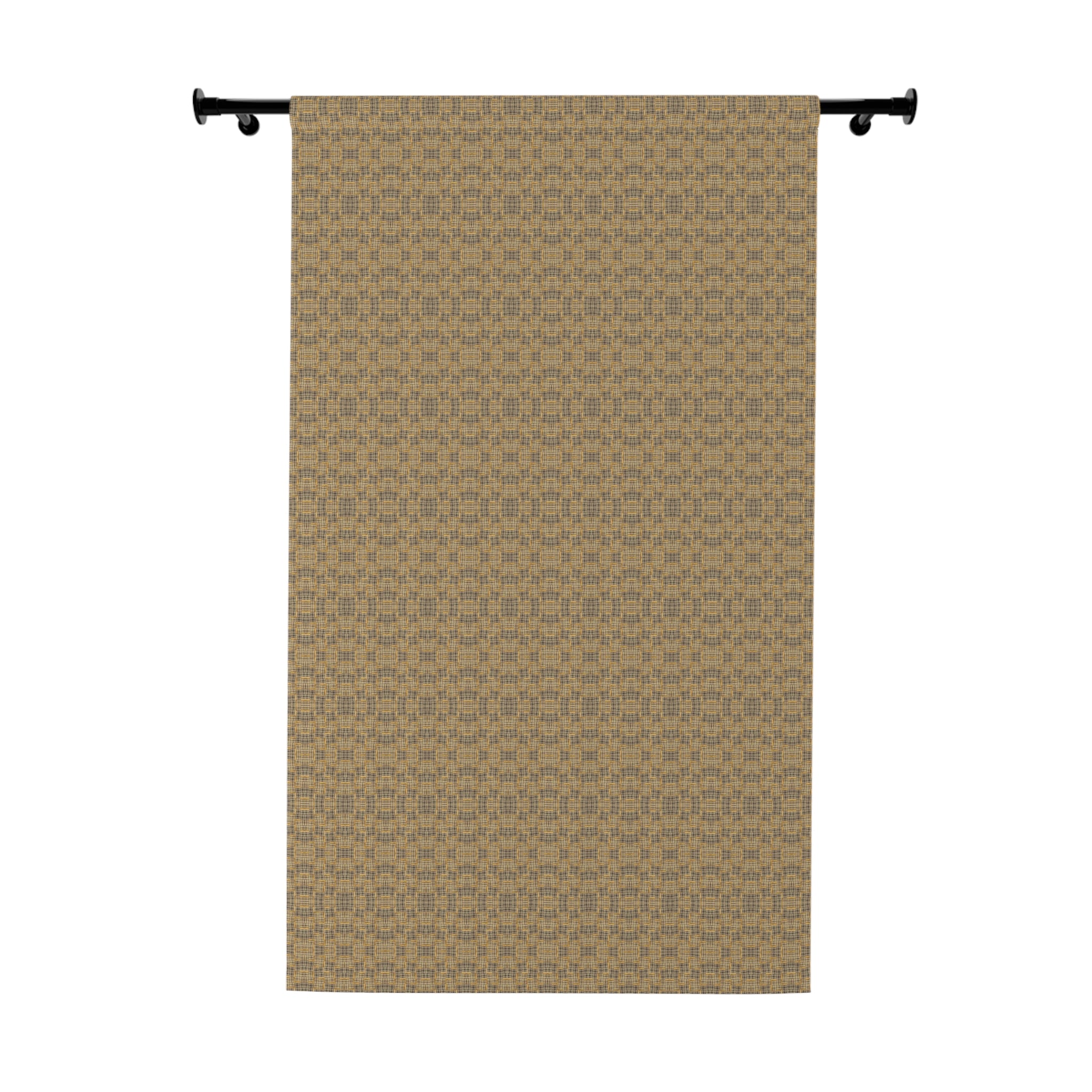 "All Things Fall Apart" Curtain Panel — Vintage Woven Geometric Drapery