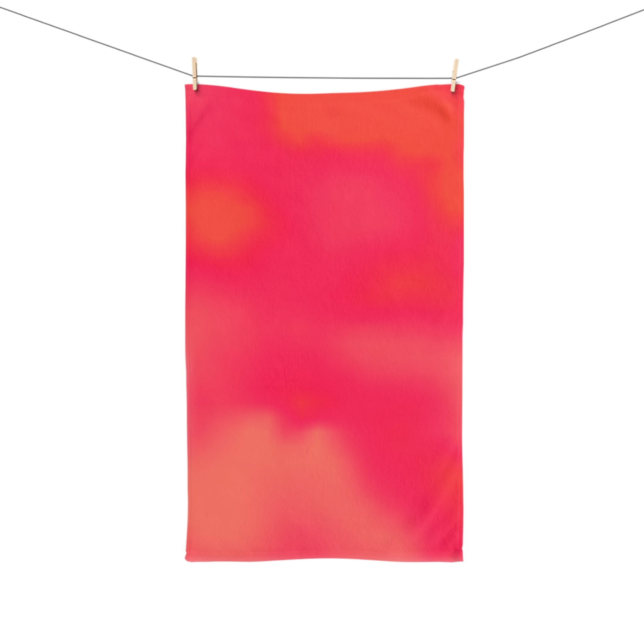 "The Skies Will Break for You, My Friend" Coral Sunset Tie-Dye Hand Towel