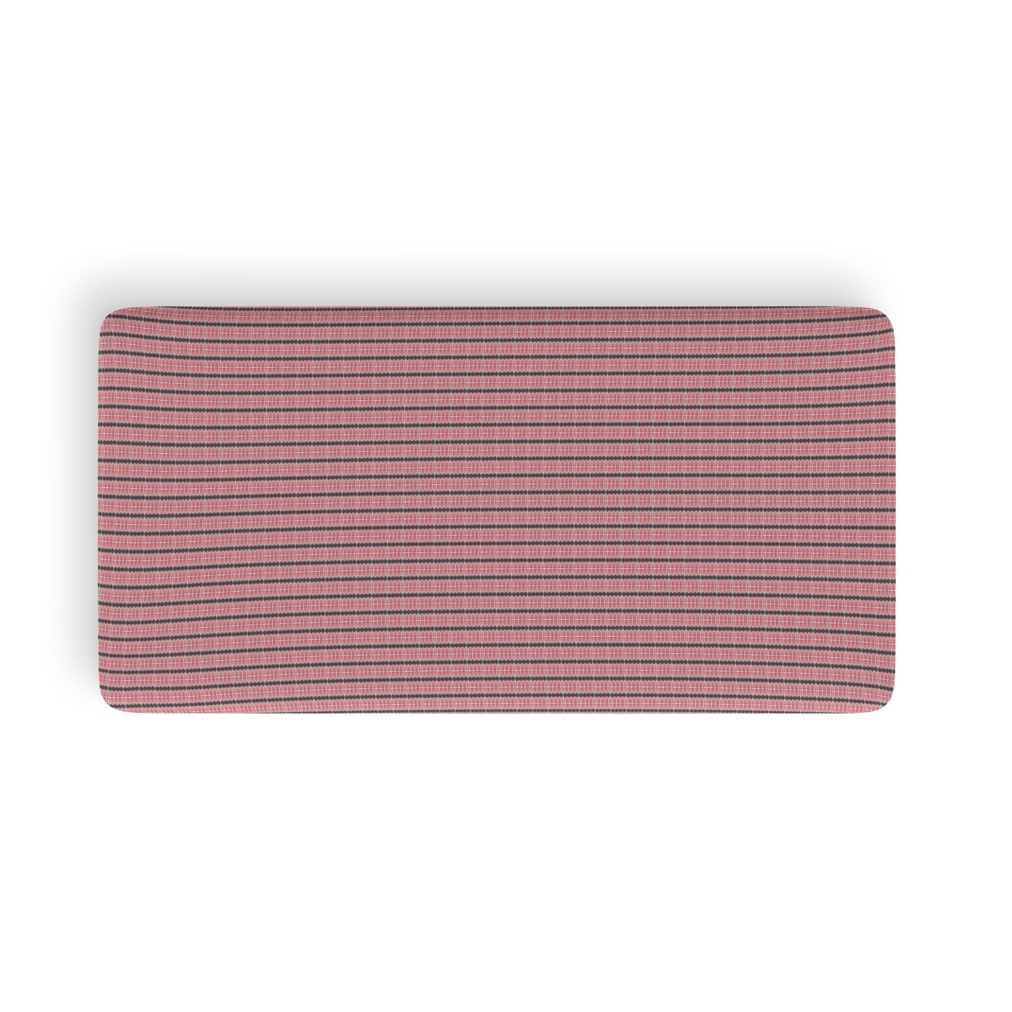 "The Nike of Samothrace" Houndstooth Fitted Sheet — Pink Plaid All-Over Print