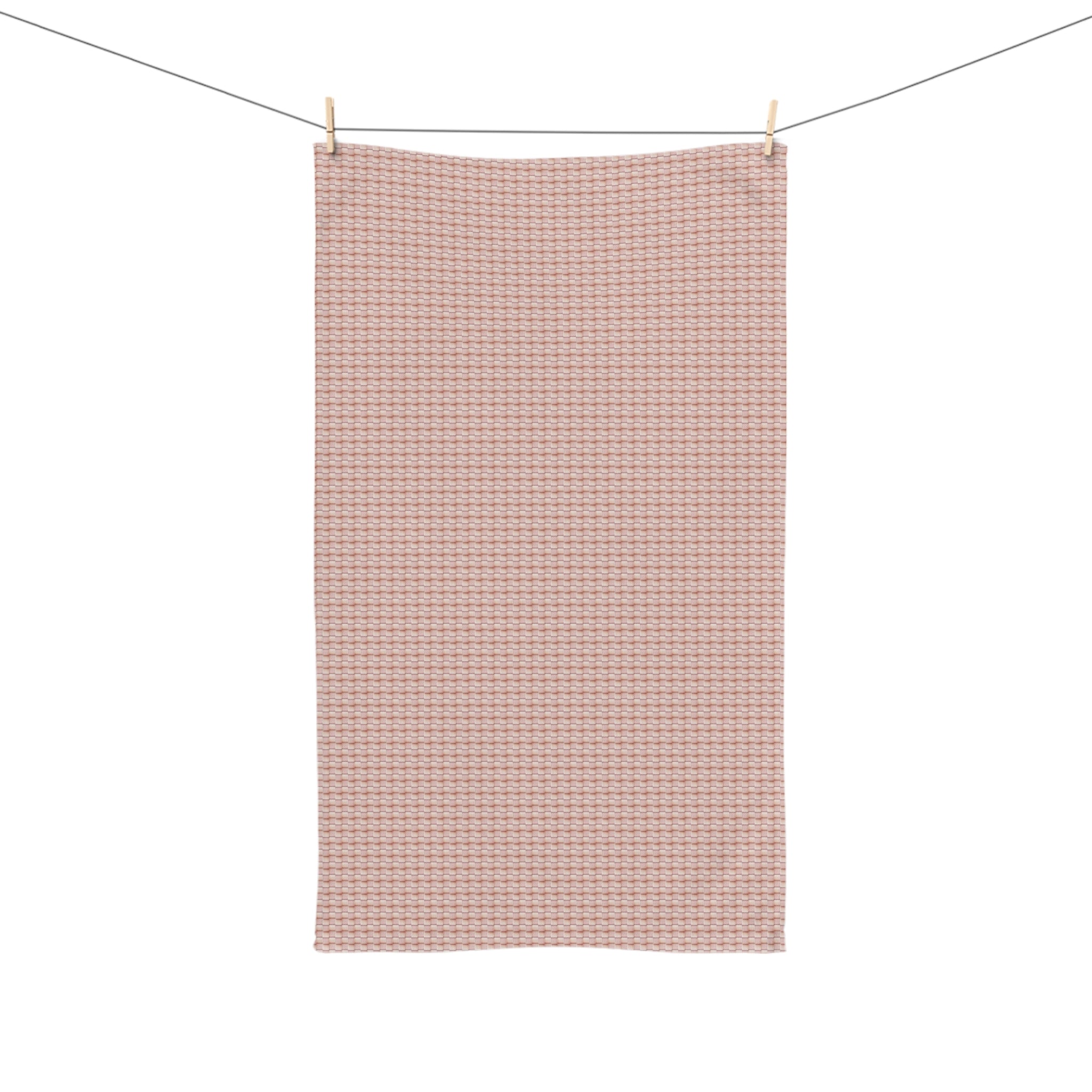 "Grandma Rose" Blush Waffle Hand Towel — Soft Textured Kitchen & Bathroom Accent