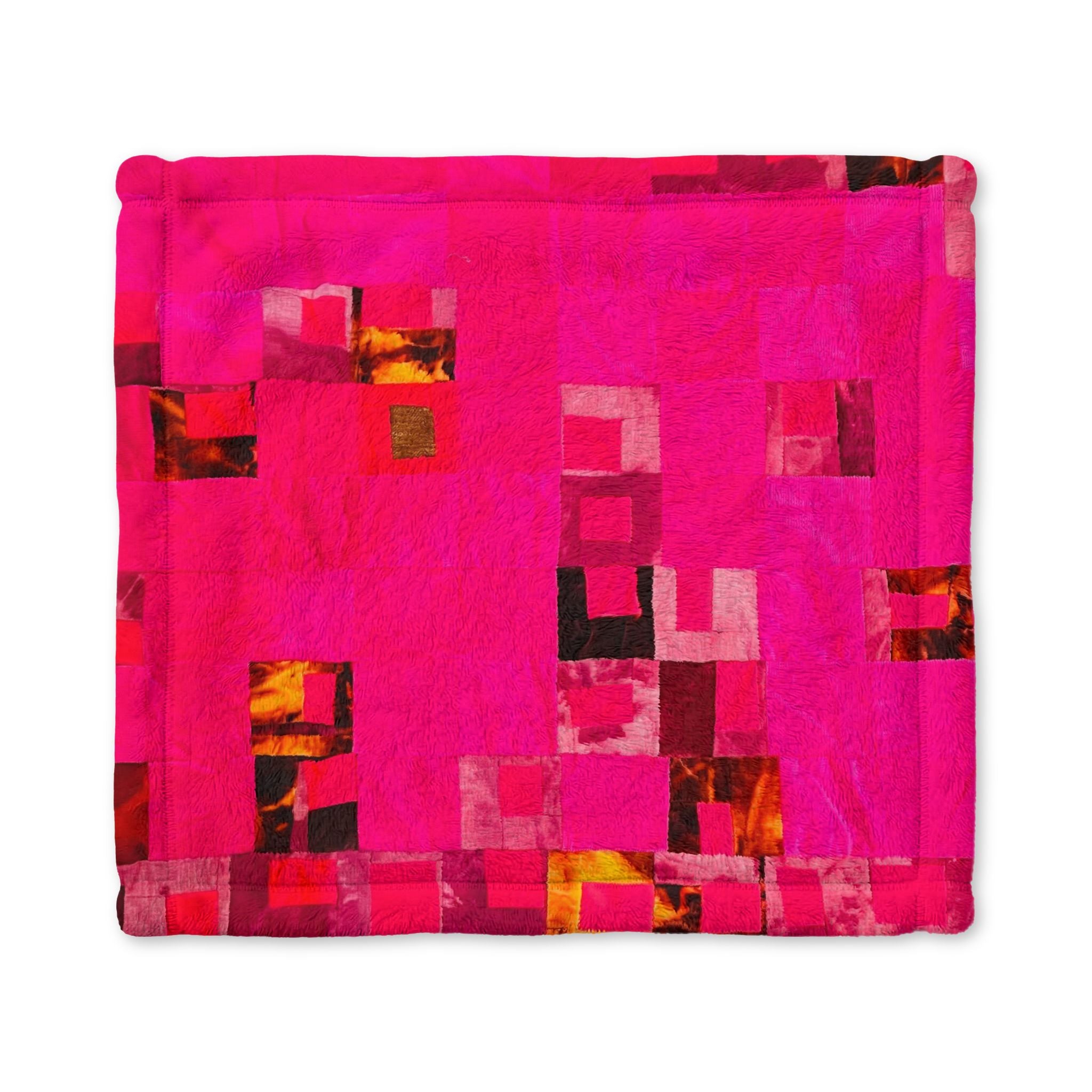 "Lela Lela" Pink Pixel Minky Baby Lovey Blanket — Soft Plush Comfort for Infants & Toddlers