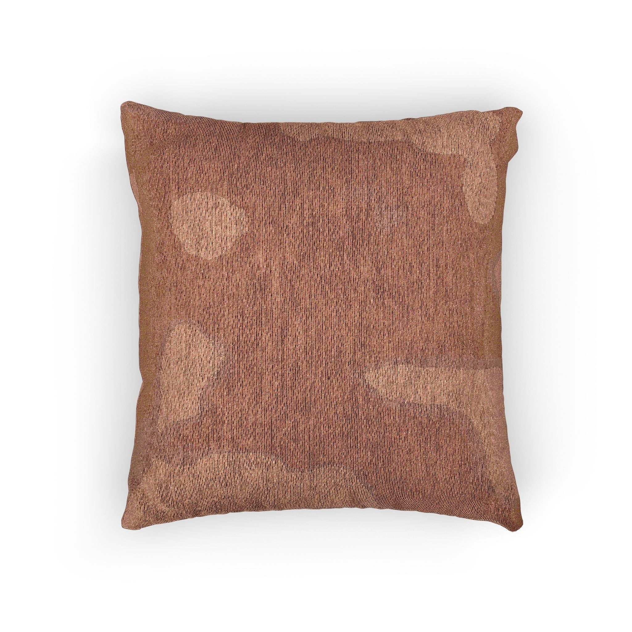 "The Skies Will Break For You, My Friend" Woven Accent Pillow — Earthy Terracotta Textured Throw Cushion