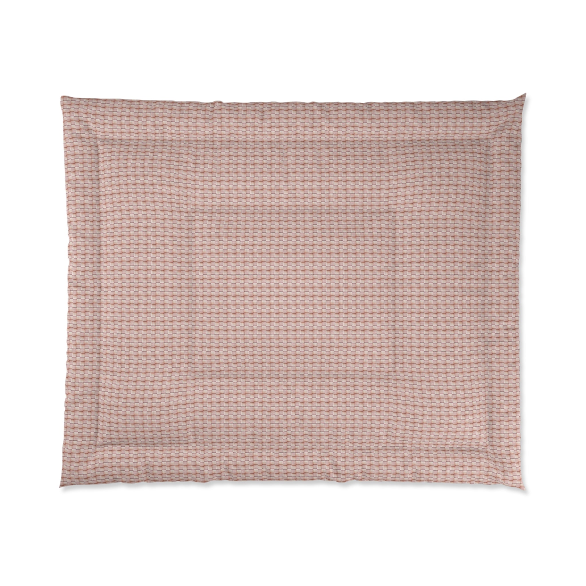 "Grandma Rose" Blush Waffle Comforter — Lightweight Textured Bedspread
