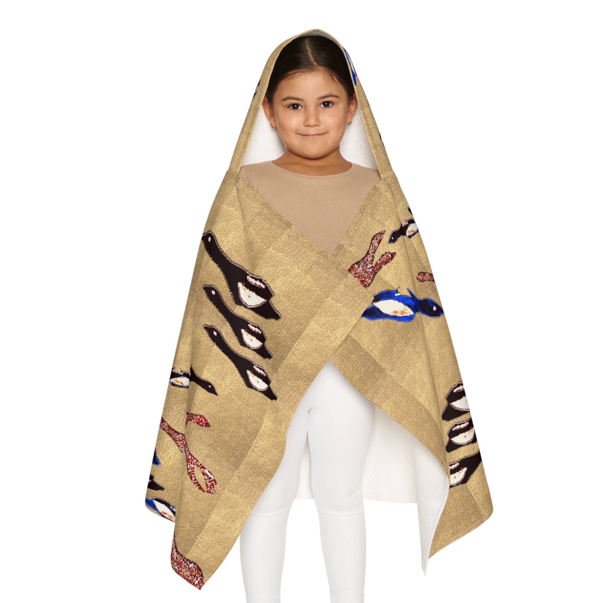 "Fly Me to the Moon" Hooded Towel — Kids Ocean Penguin Swim Cover-Up