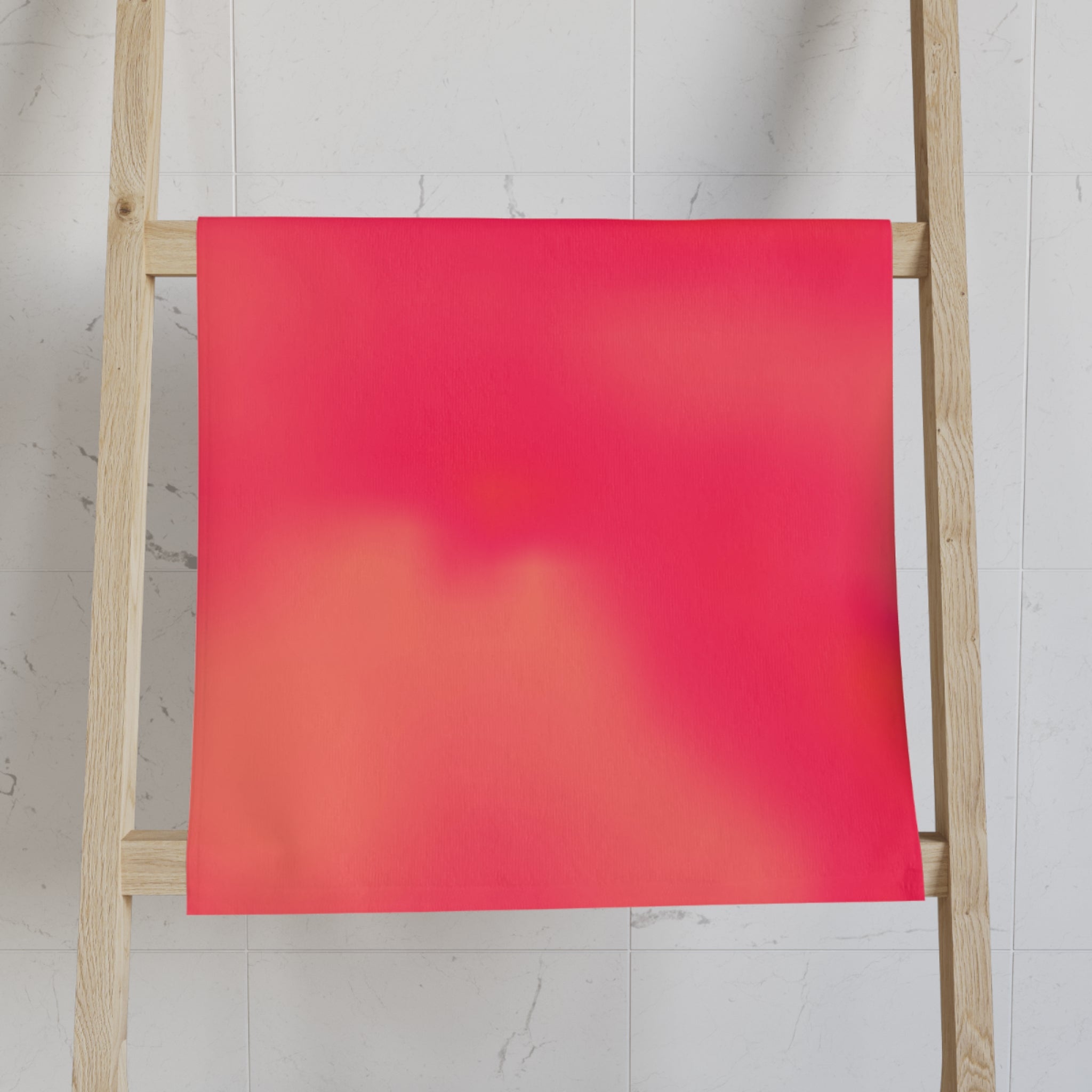 "The Skies Will Break for You, My Friend" Coral Sunset Tie-Dye Hand Towel