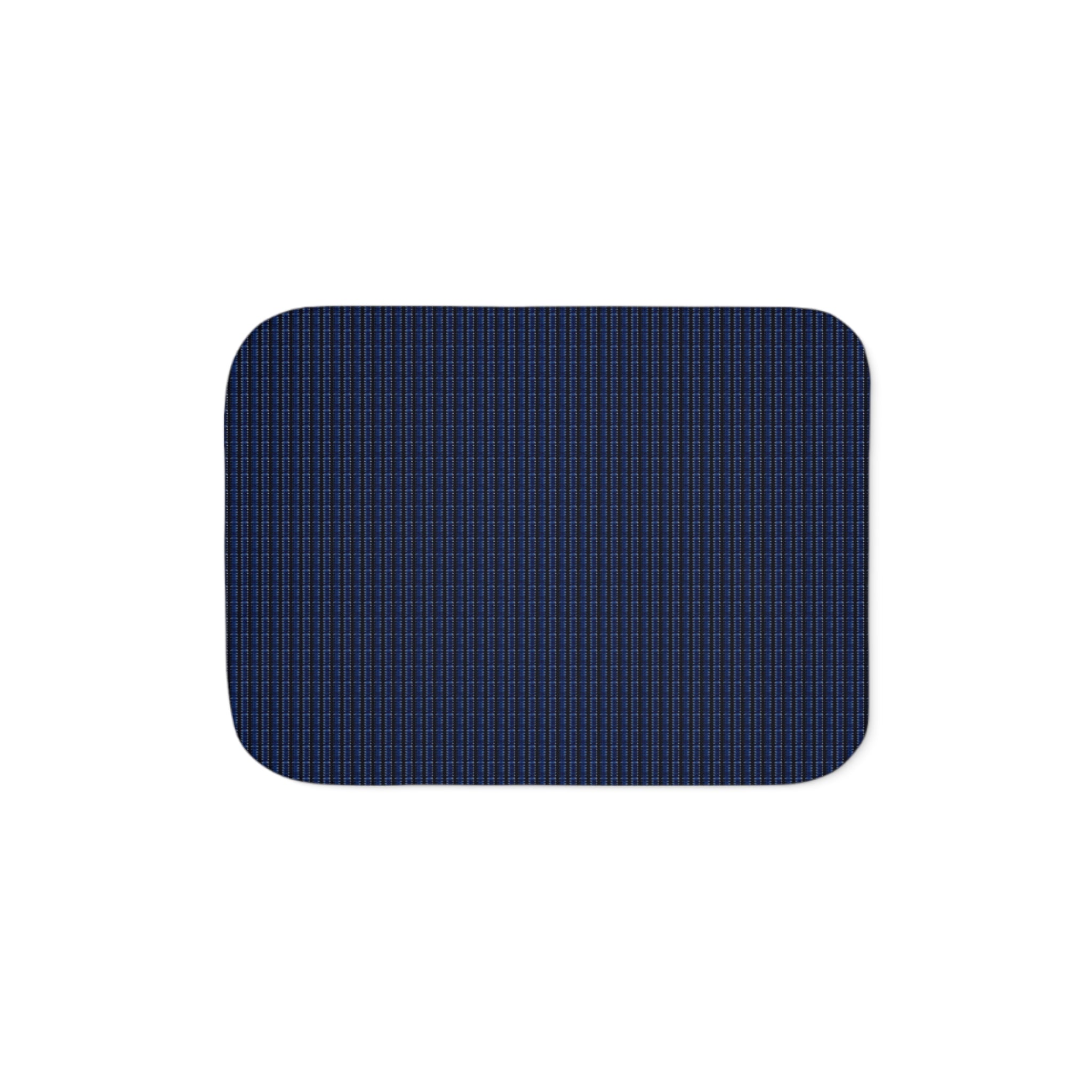 "Mississippi Midnight: Lovely Banjo Blues" Sherpa Blanket – Cozy Reversible Fleece Throw (Navy Woven / Cream Sherpa)