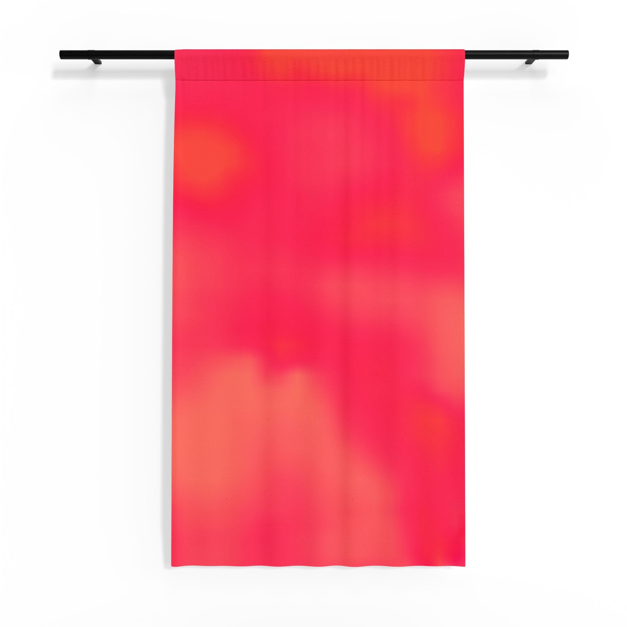 "The Skies Will Break For You, My Friend" Sheer Window Curtain - Gradient Coral Pink Sheer Panel for Living Room & Bedroom