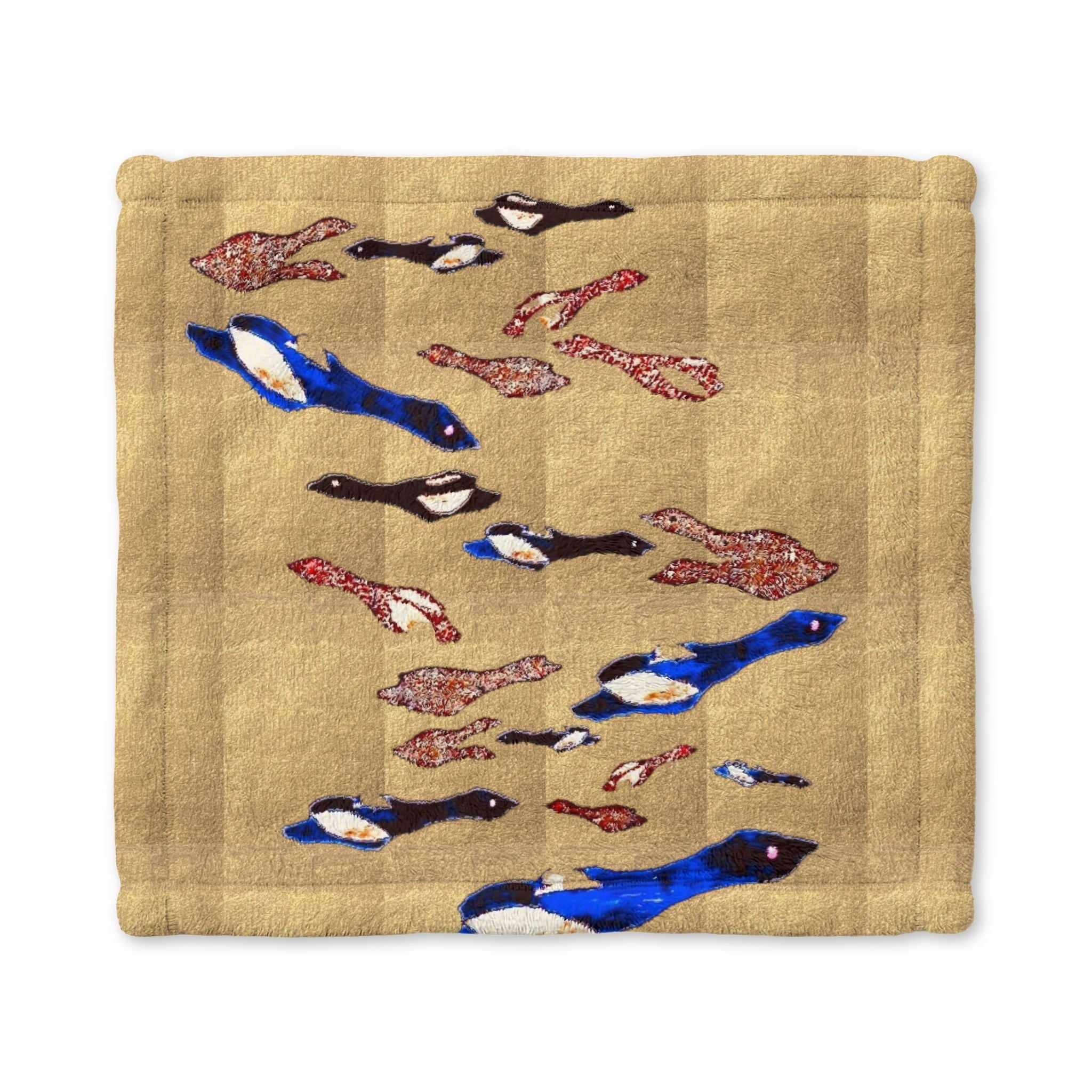 "Fly Me to the Moon" Minky Baby Lovey Blanket — Soft Blue Duckling Security Blanket for Newborns & Infants