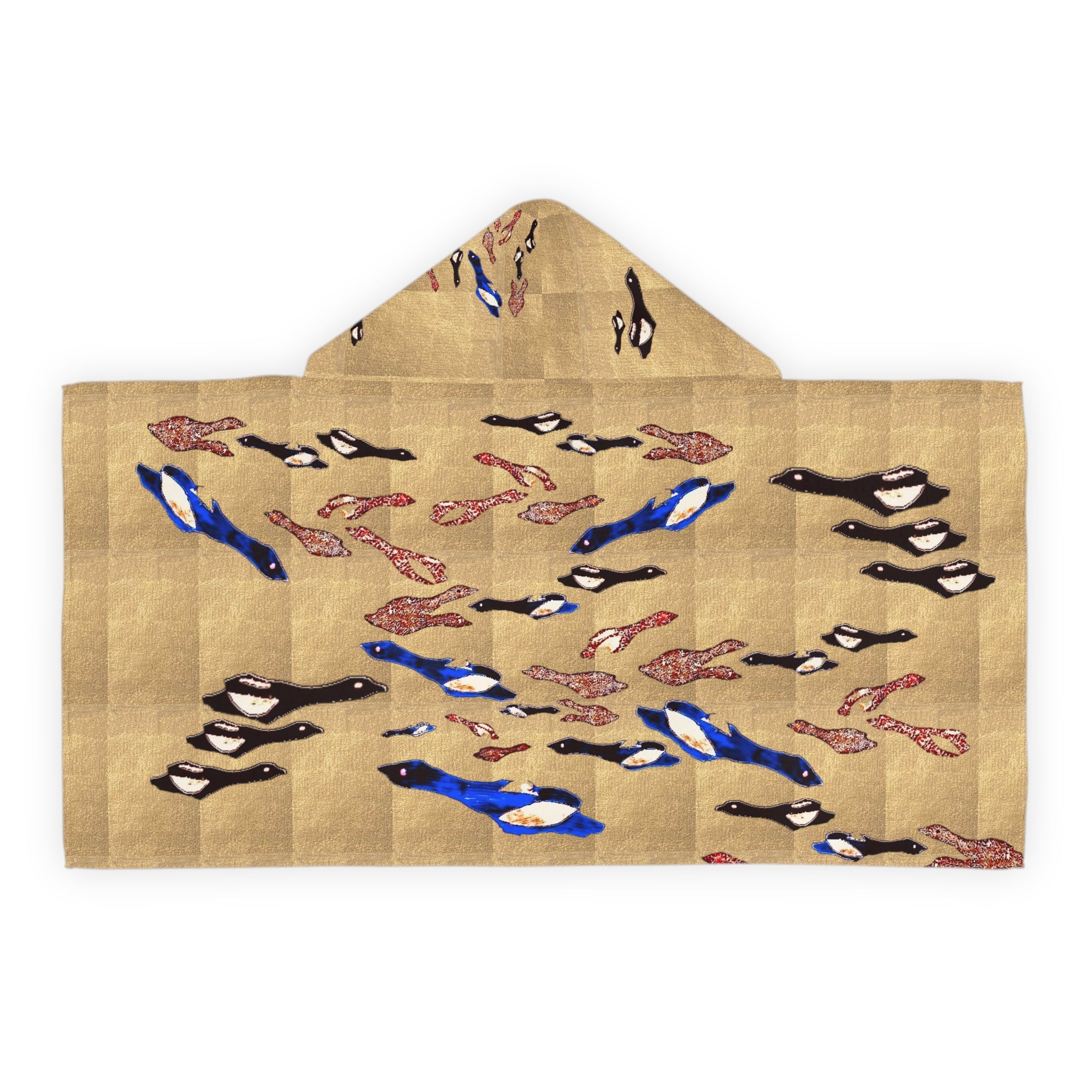 "Fly Me to the Moon" Hooded Towel — Kids Ocean Penguin Swim Cover-Up