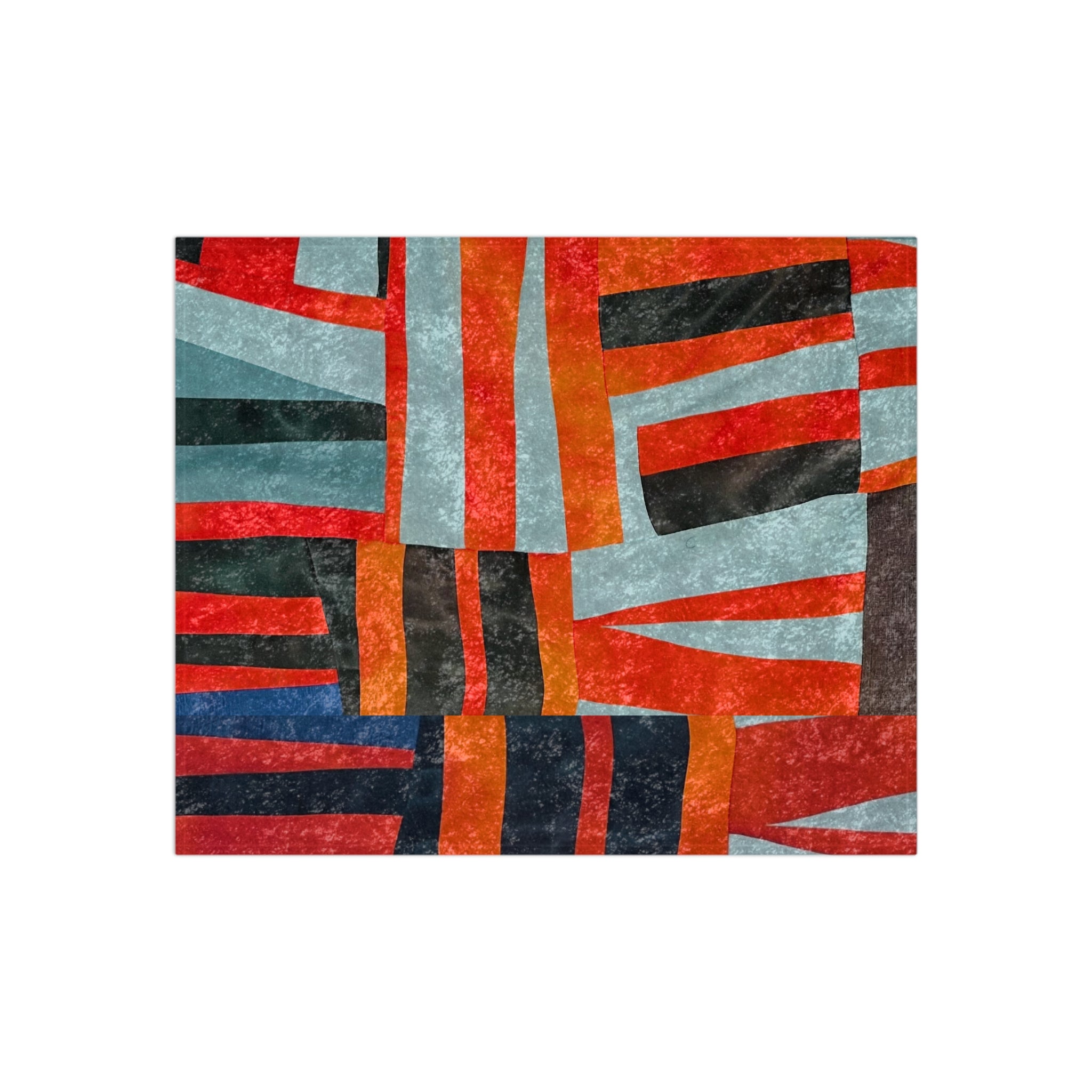 "Samuel" Crushed Velvet Blanket - Quilted, Geometric Design for Men and Women