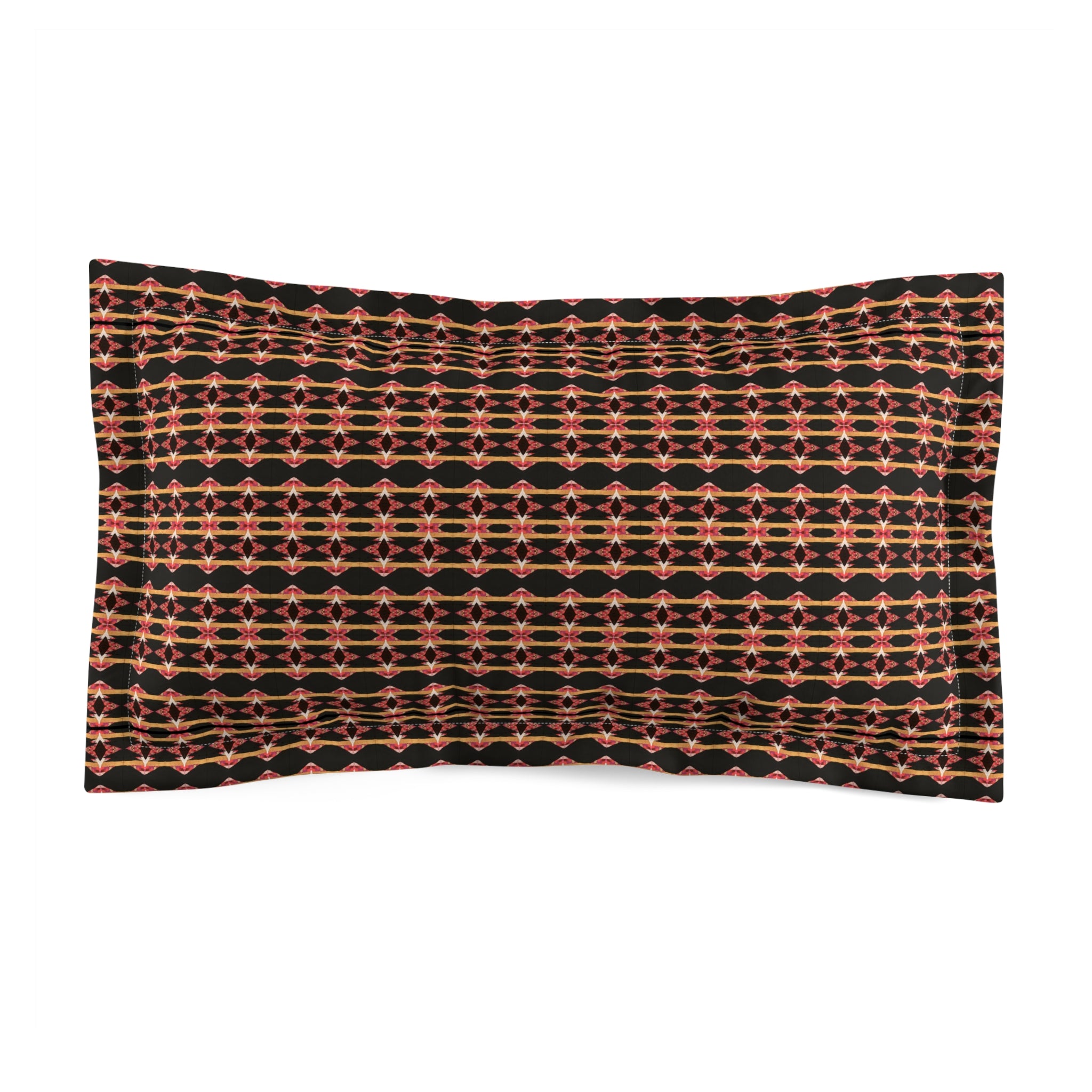 "Native America Now" Vibrant Microfiber Pillow Sham, Colorful Bedding Accent, Boho Home Decor, Bedroom Redesign, Gift for Her, Modern Quilt Style