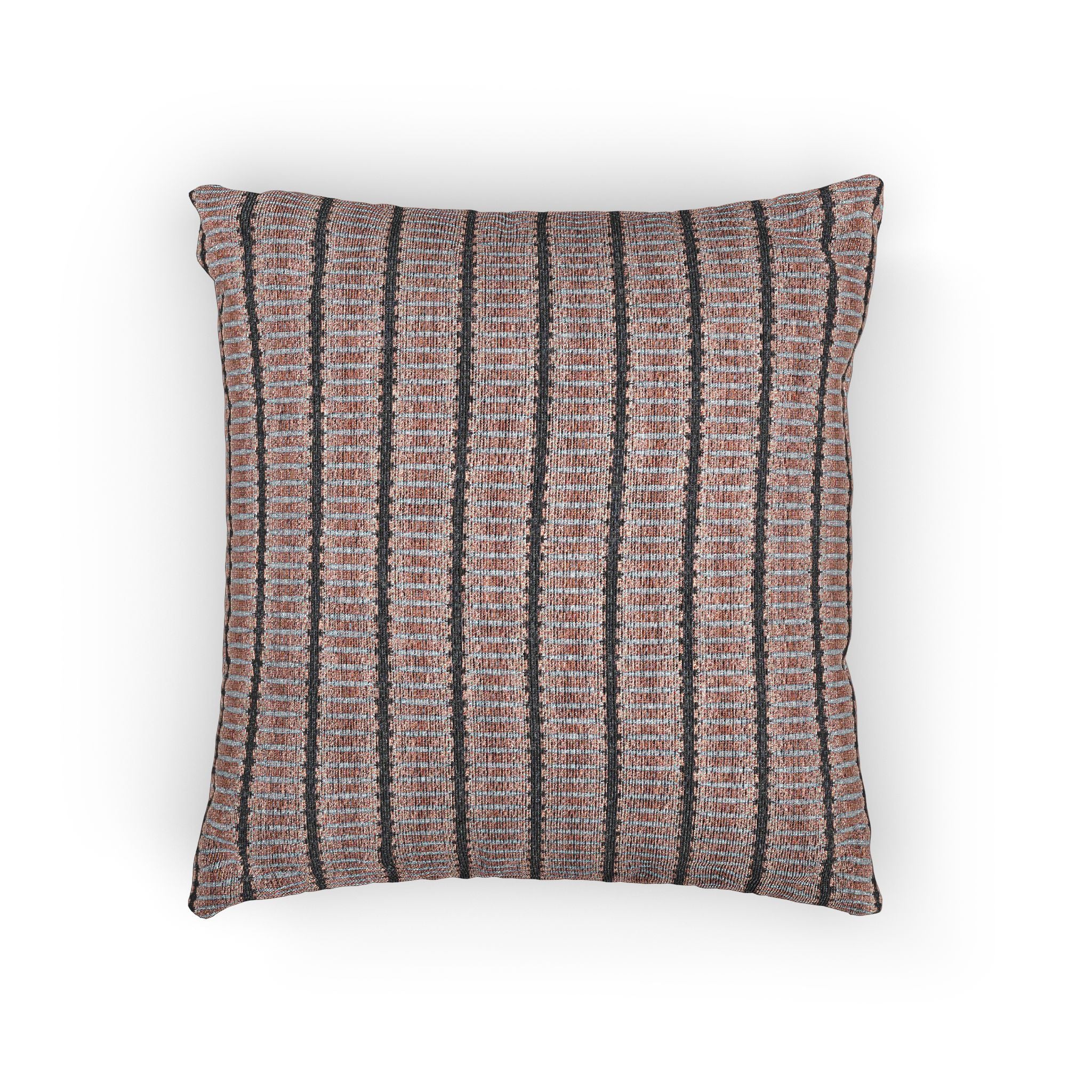 "The Nike of Samothrace" Woven Pillow - Rustic Striped Boho Decorative Throw Pillow