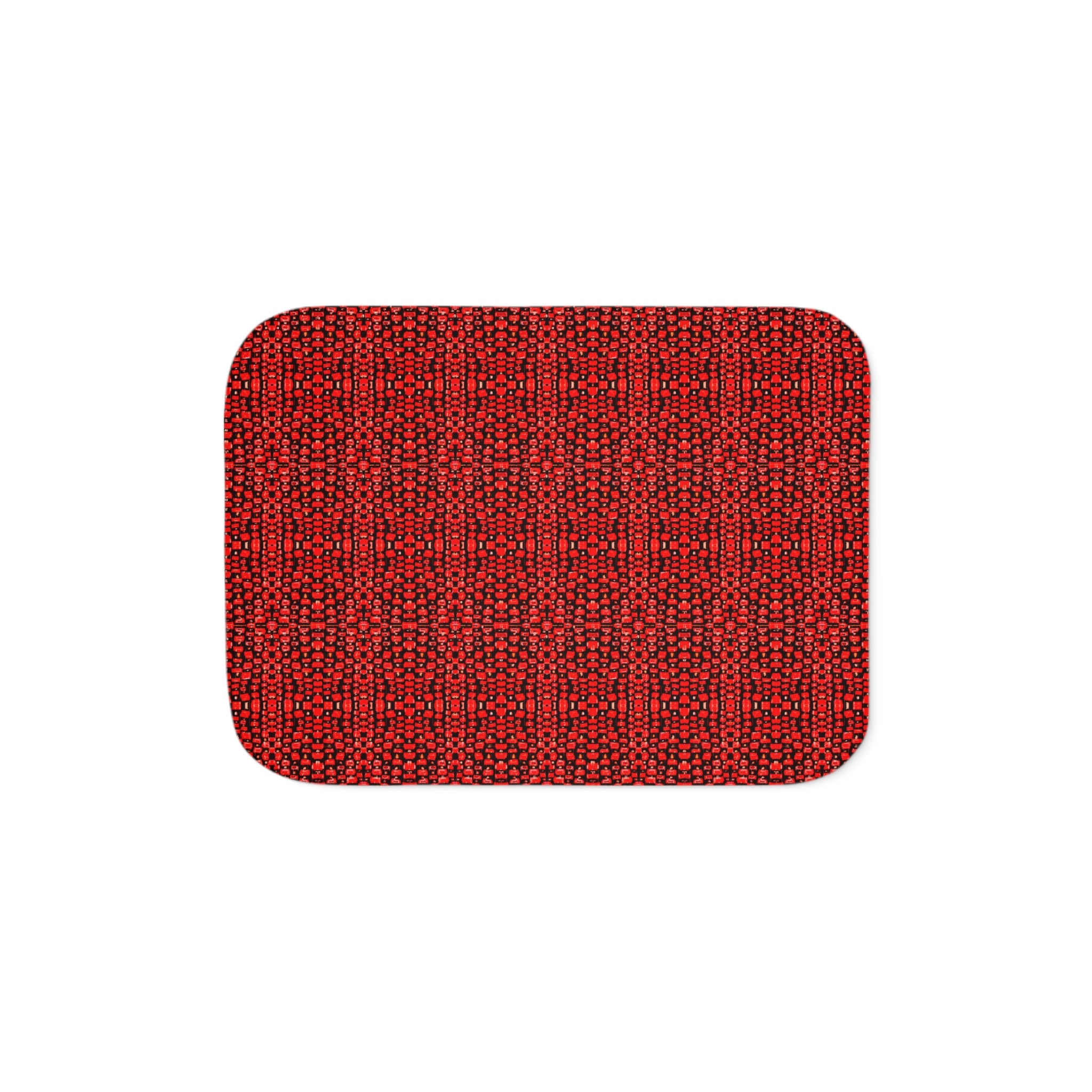 "Japanese Cherry Blossom" Cozy Red Knit Sherpa Blanket – Reversible Plush Throw for Home & Holiday Gifting
