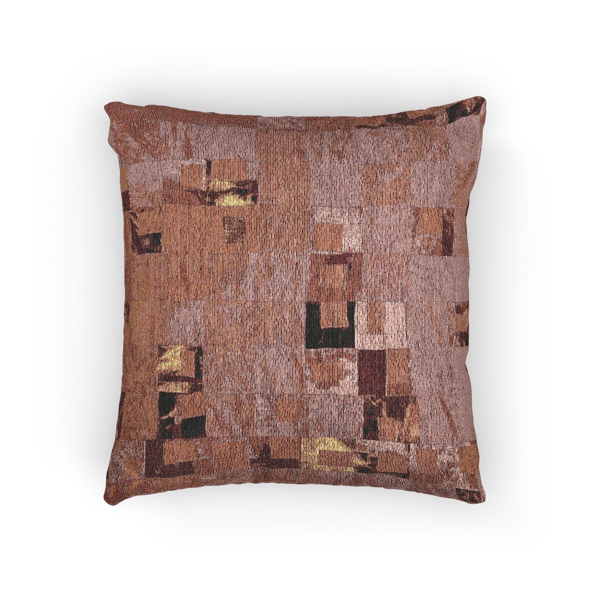 "Lela Lela" Pink and Yellow Quilt Textile Woven Pillow