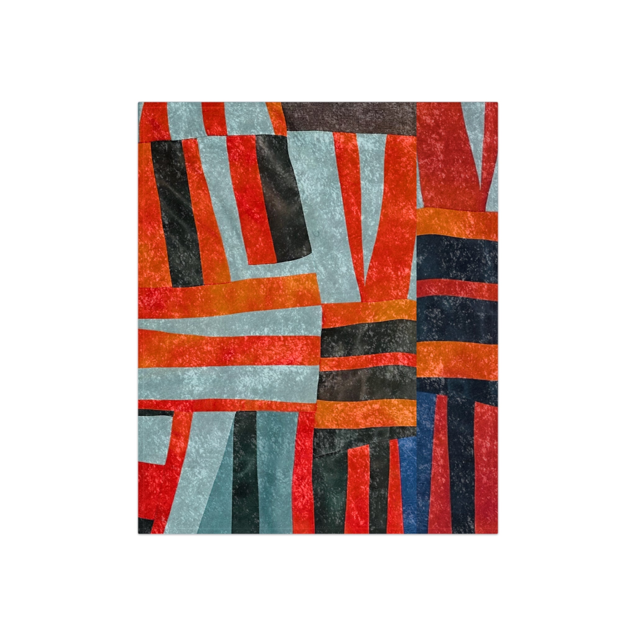 "Samuel" Crushed Velvet Blanket - Quilted, Geometric Design for Men and Women