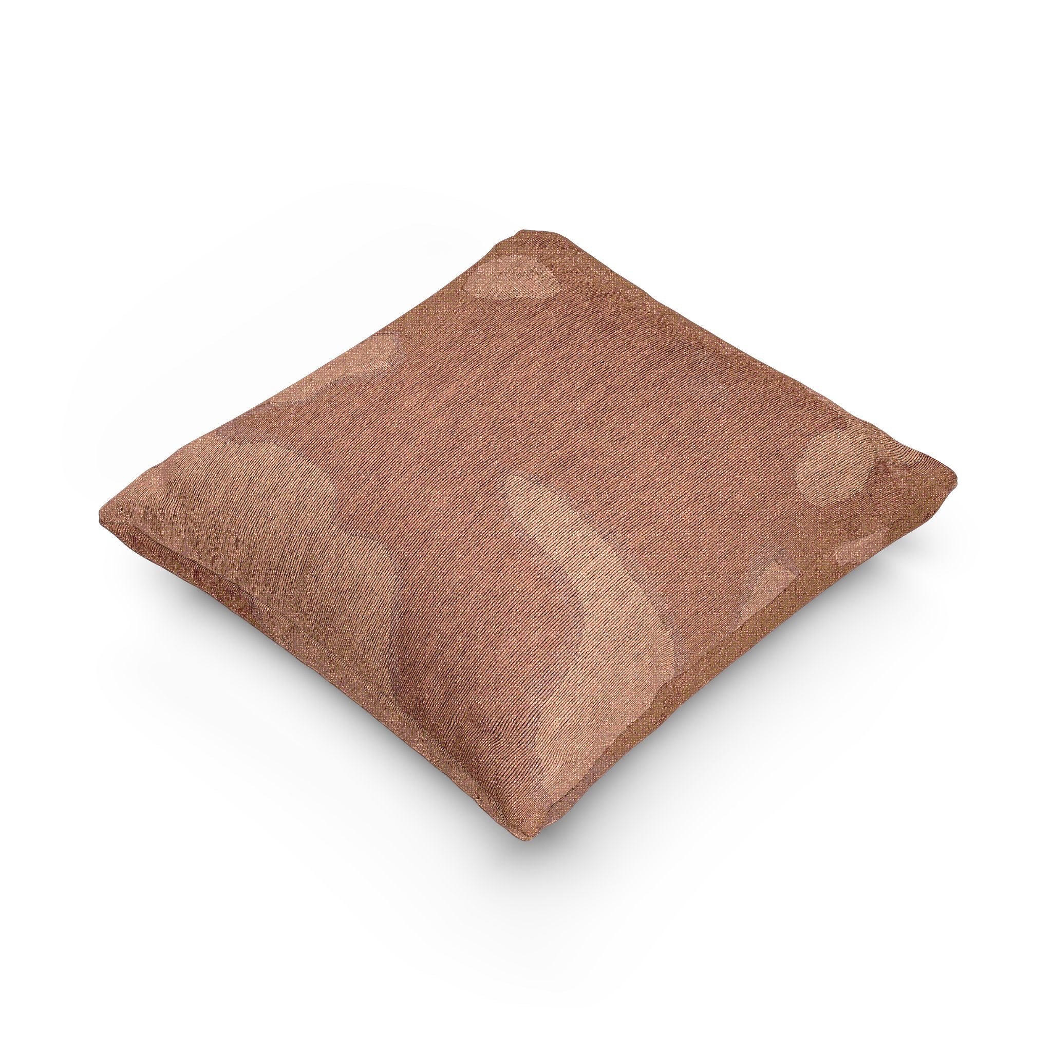 "The Skies Will Break For You, My Friend" Woven Accent Pillow — Earthy Terracotta Textured Throw Cushion