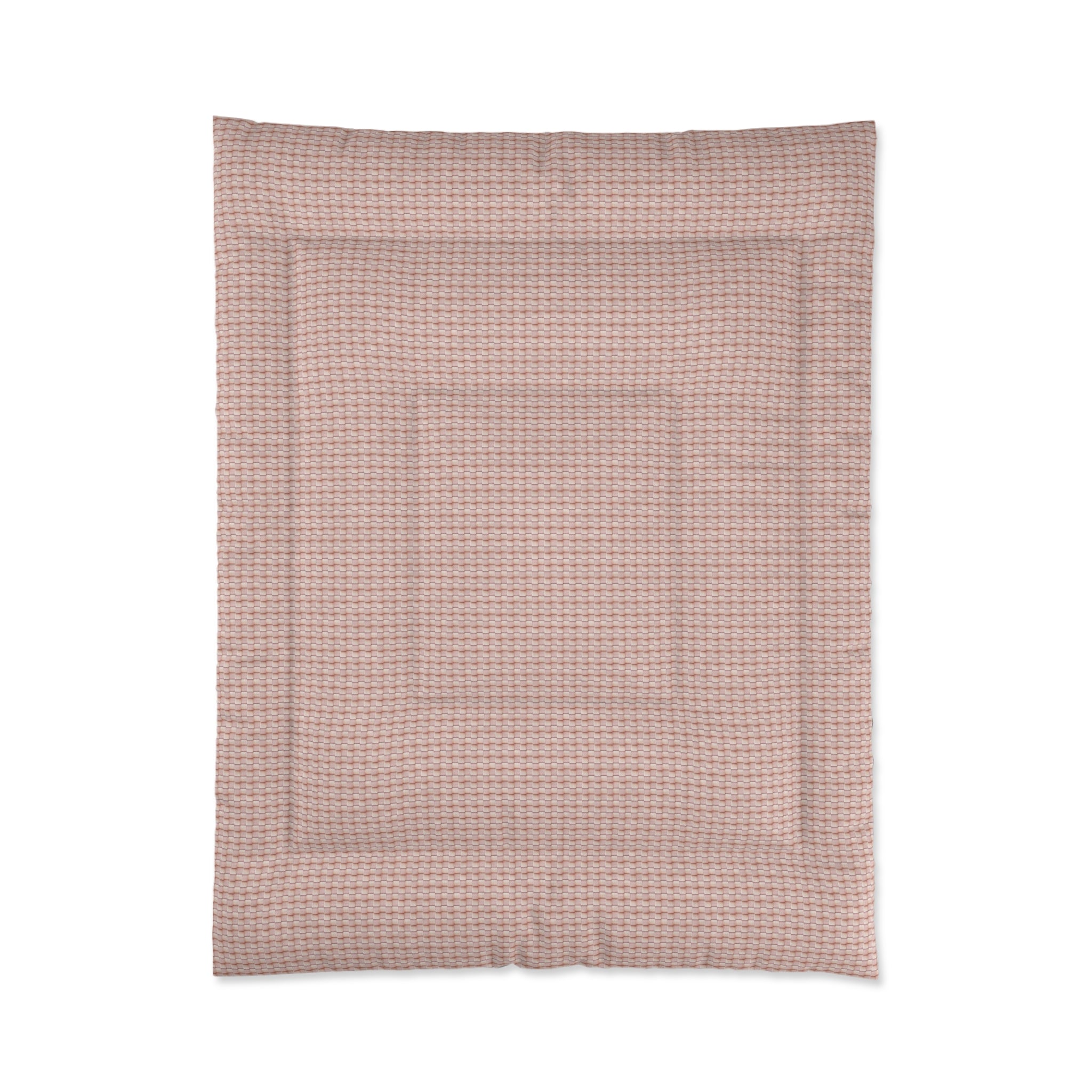"Grandma Rose" Blush Waffle Comforter — Lightweight Textured Bedspread