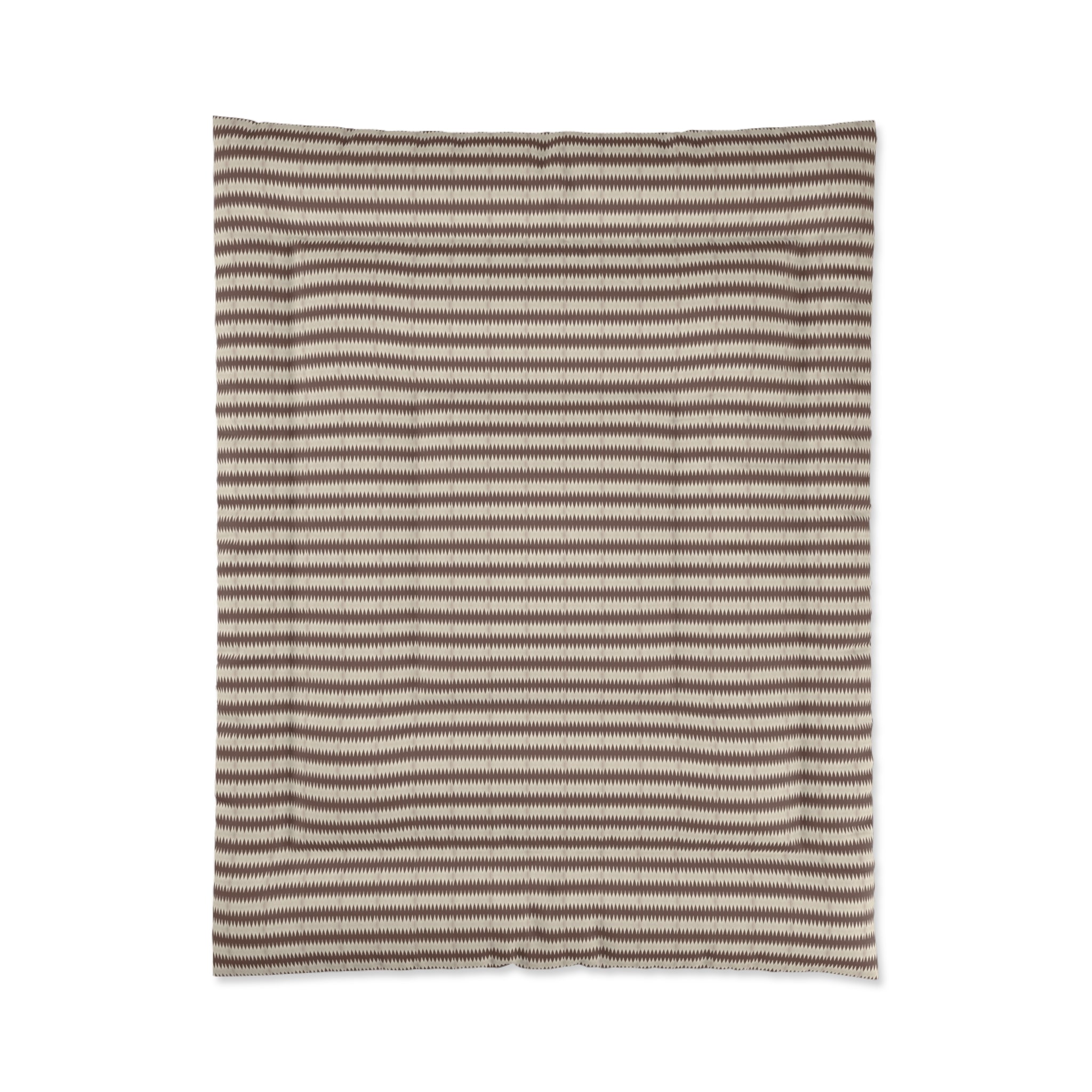 “Mississippi Morning” Brown Striped Comforter - Cozy Neutral Bedspread