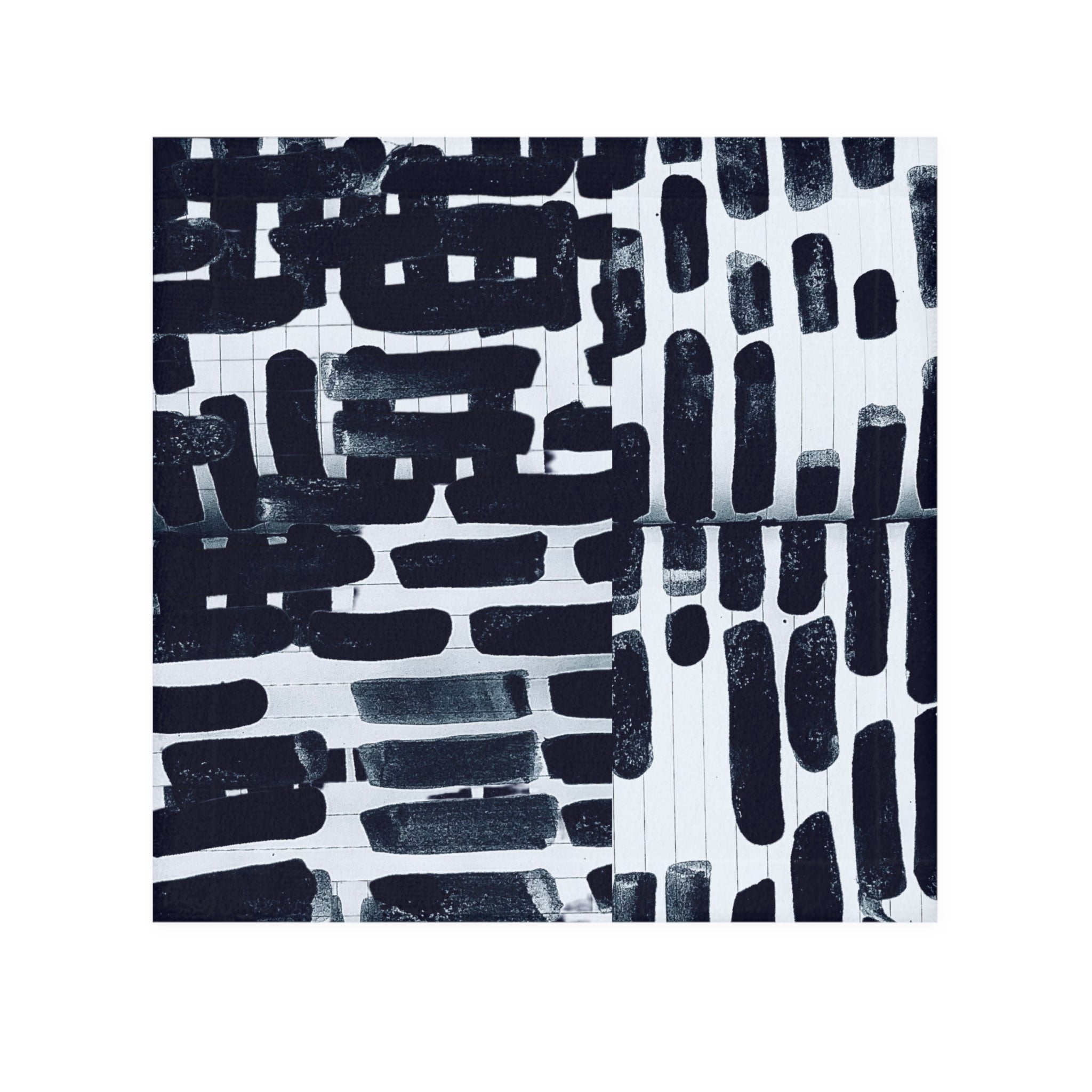 "Only My Notebook Knows How I Feel, My Heart Is On Every Page" Abstract Black Brushstroke Face Towel — Modern Minimalist Bathroom Accessory