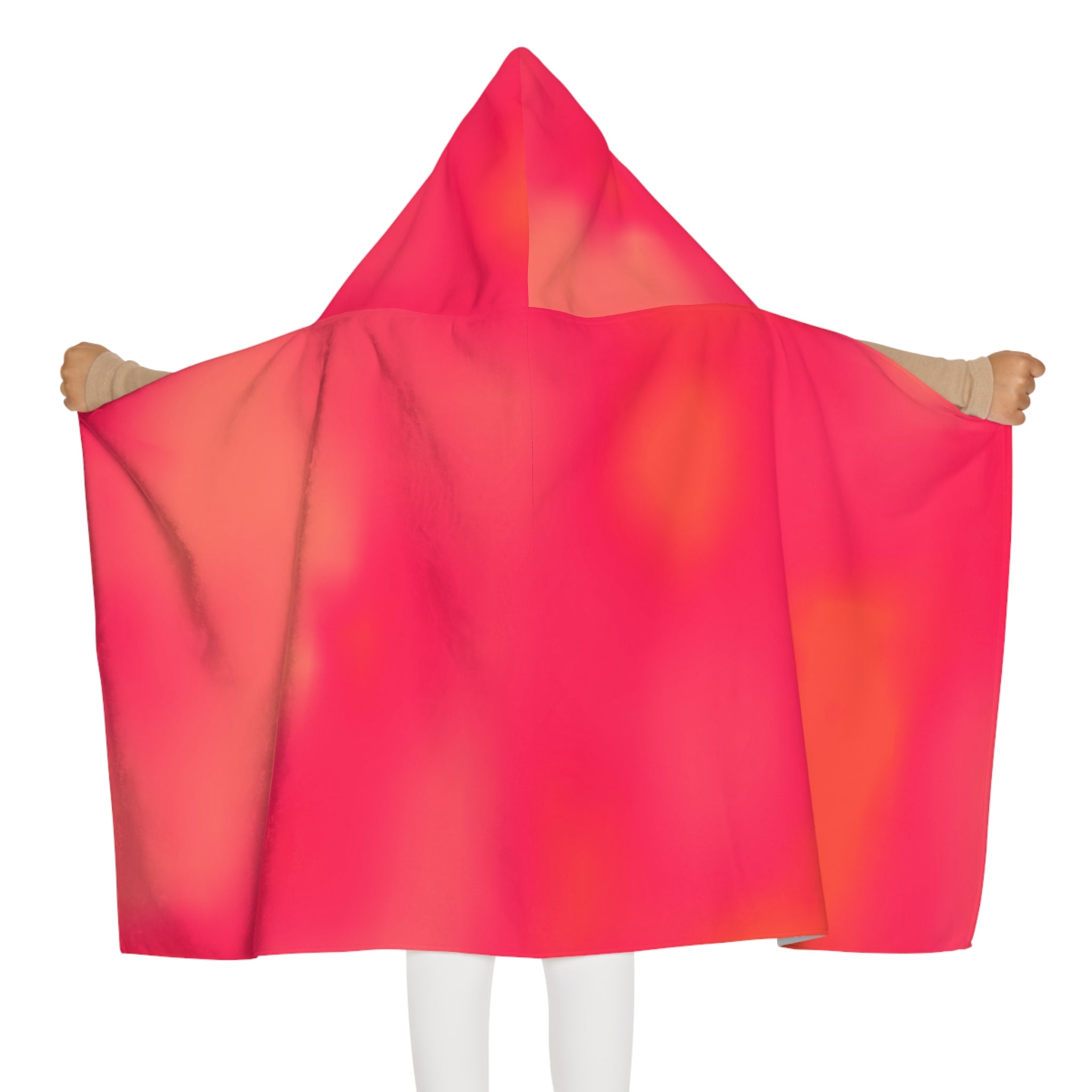"The Skies Will Break For You, My Friend" Youth Hooded Towel — Bright Pink Watercolor Kids Beach & Bath Wrap