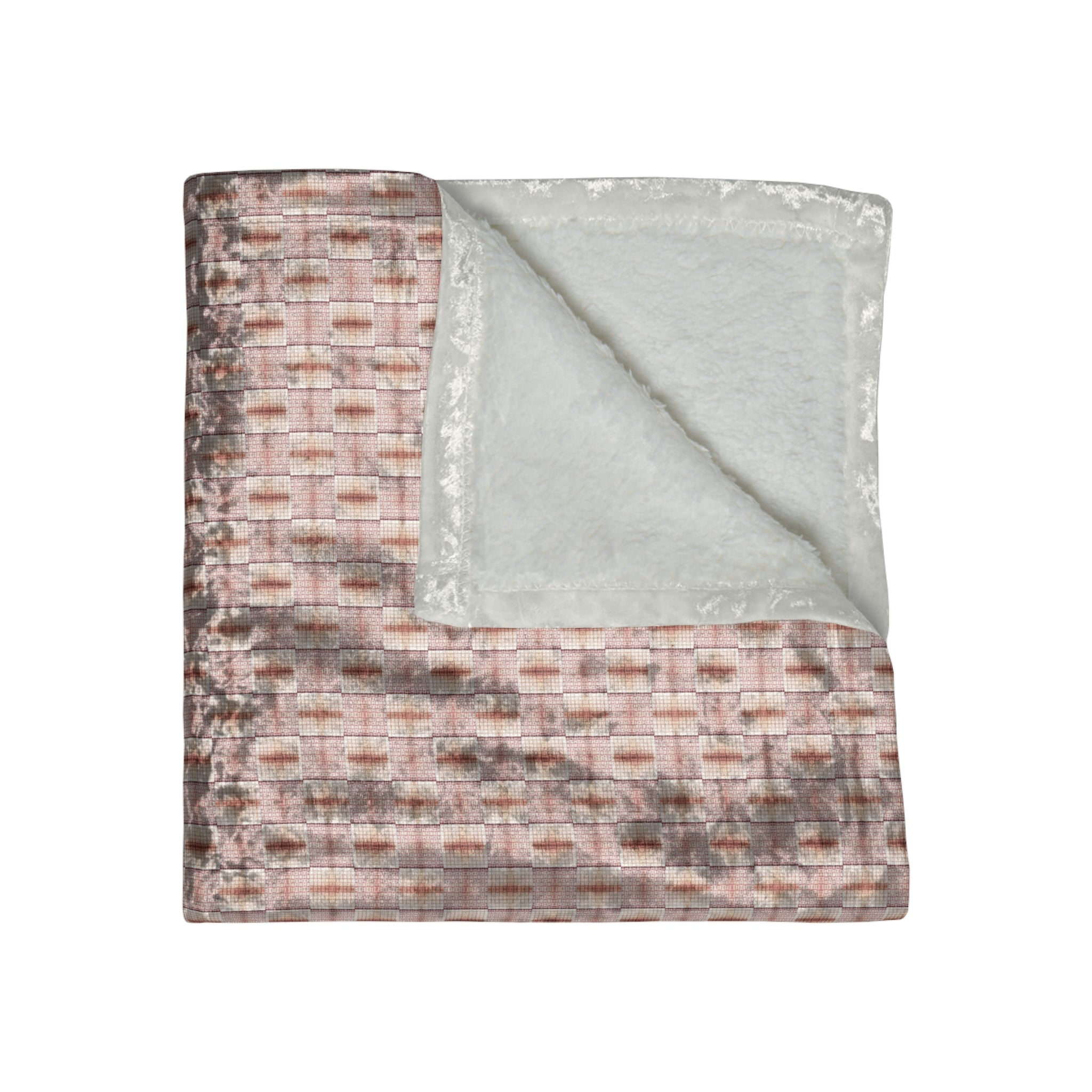 "Grandma Rose" Crushed Velvet Blanket — Luxe Rose Gold Textured Throw for Cozy Living