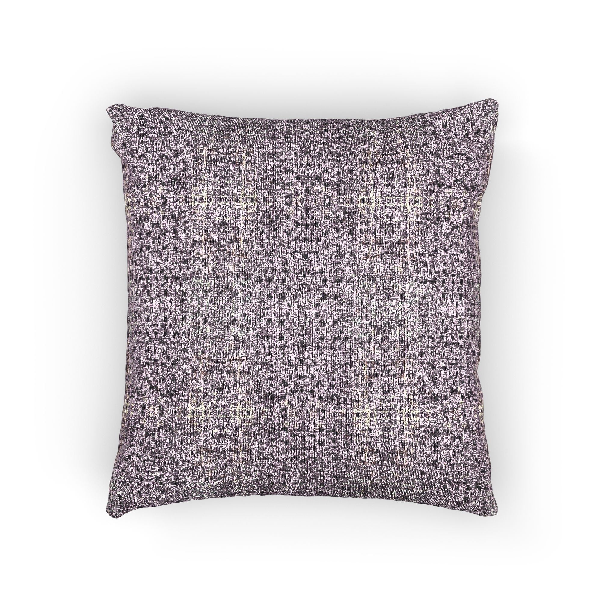 "Pauline, My Love" Woven Pillow — Textured Purple Geometric Decorative Throw Pillow