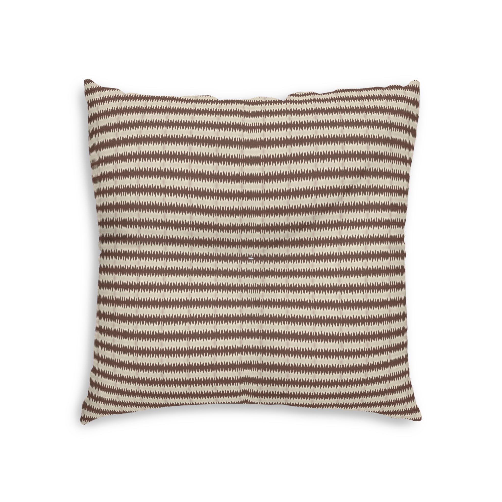 "Mississippi Morning" Striped Tufted Floor Pillow — Neutral Boho Square Cushion