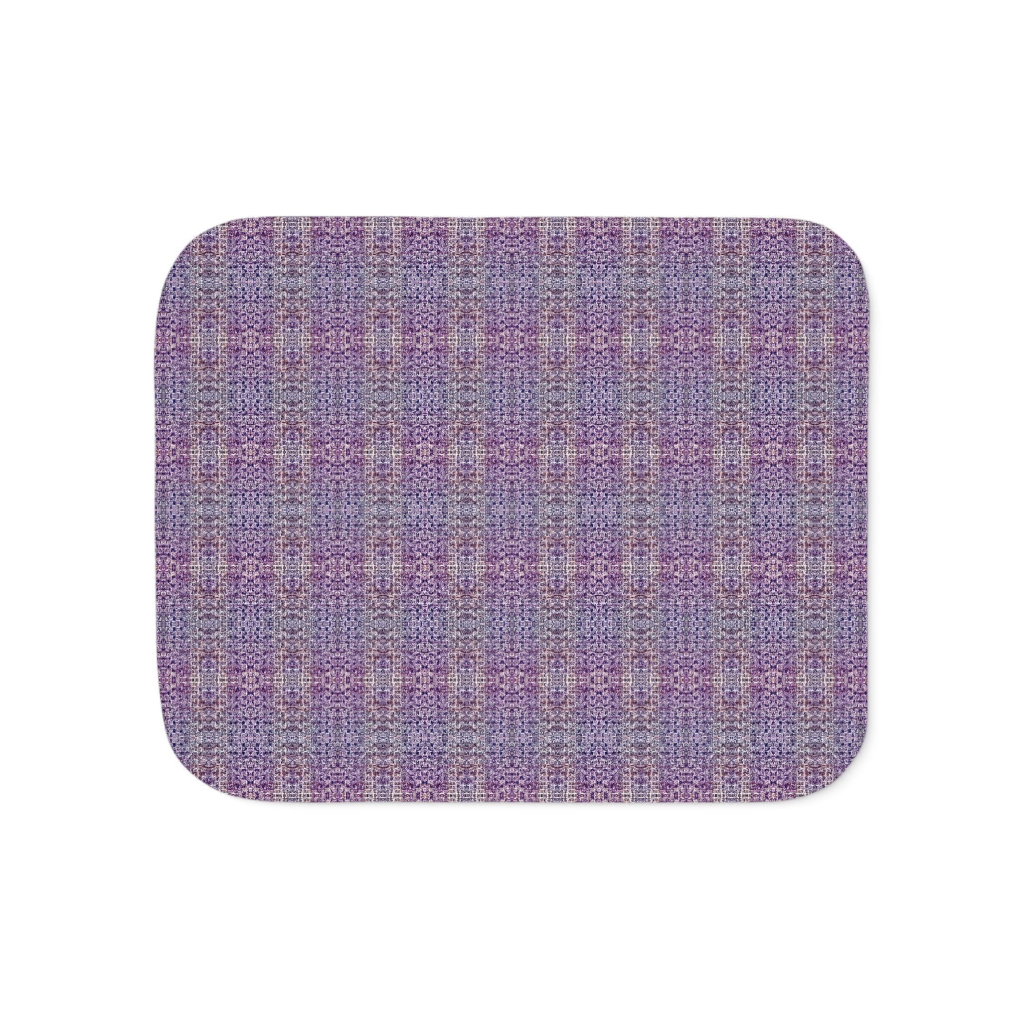 "Pauline, My Love" Purple Plaid Sherpa Blanket – Cozy Reversible Throw for Home, Couch & Gifts