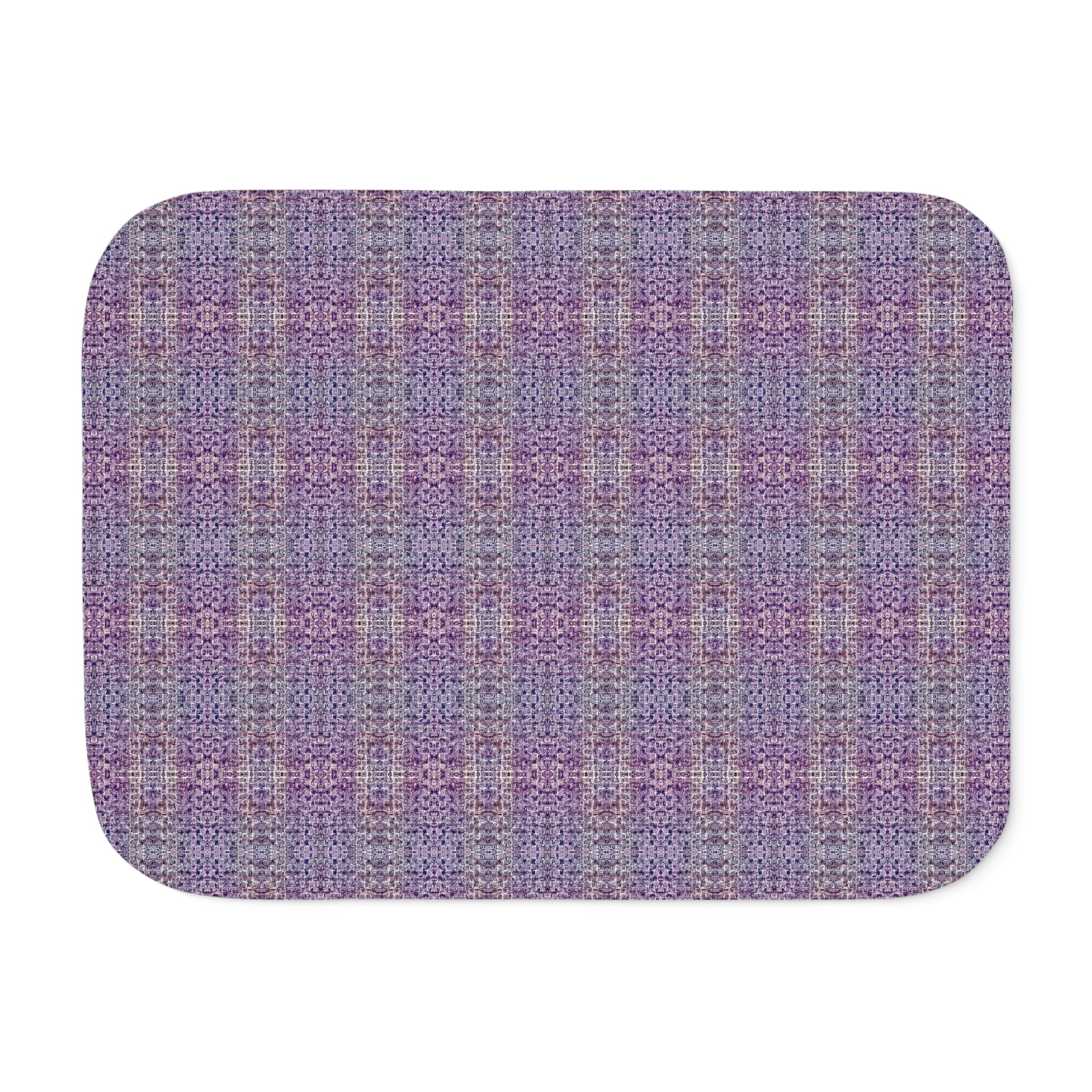 "Pauline, My Love" Purple Plaid Sherpa Blanket – Cozy Reversible Throw for Home, Couch & Gifts