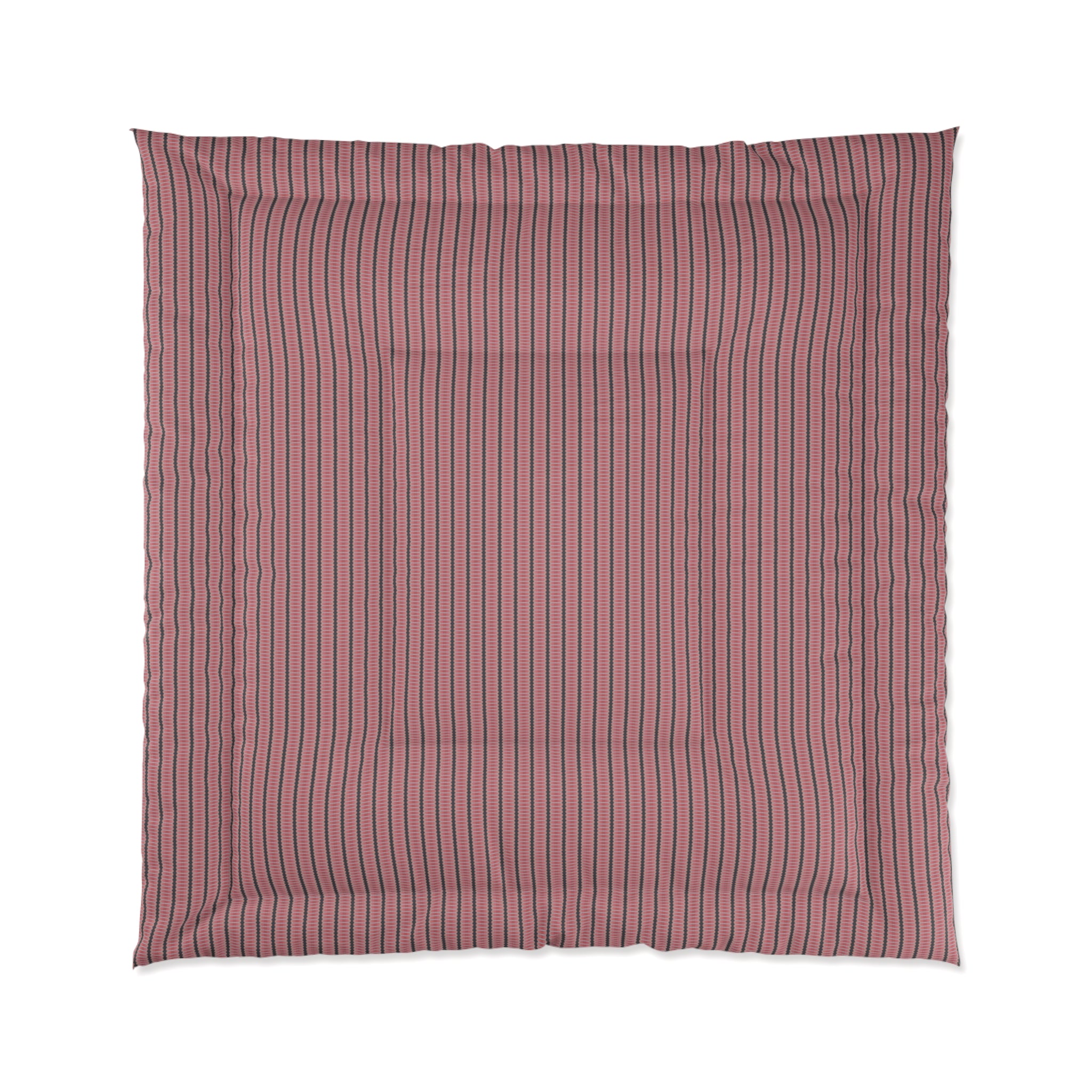 "The Nike of Samothrace" Striped Mauve Comforter – Modern Minimal Bedroom Duvet Cover
