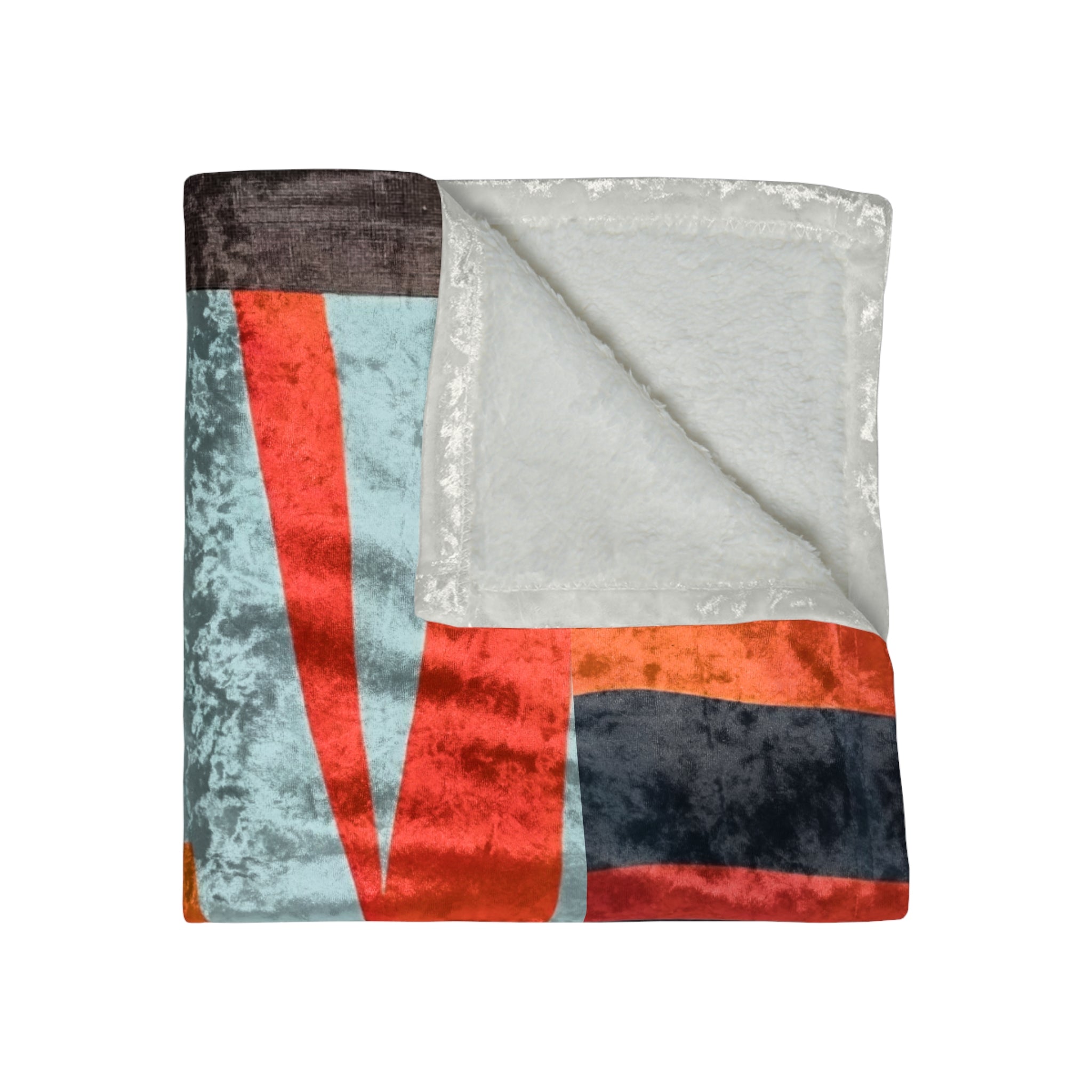 "Samuel" Crushed Velvet Blanket - Quilted, Geometric Design for Men and Women