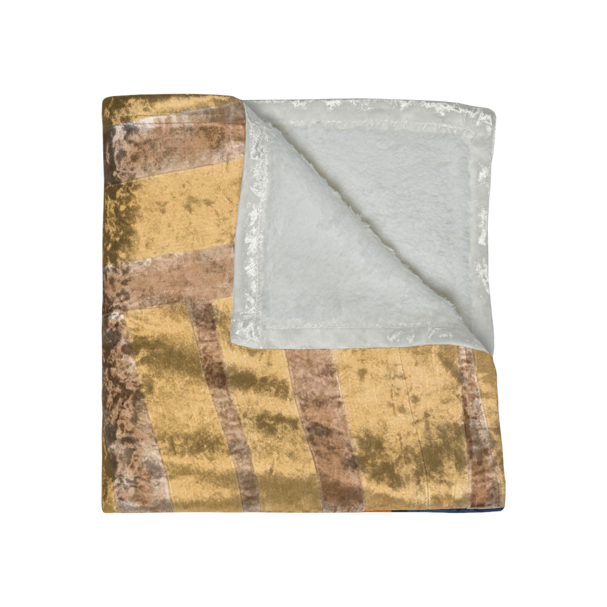"Hannah and Samuel" Crushed Velvet Abstract Geometric Blanket — Luxe Throw for Living Room & Bedroom
